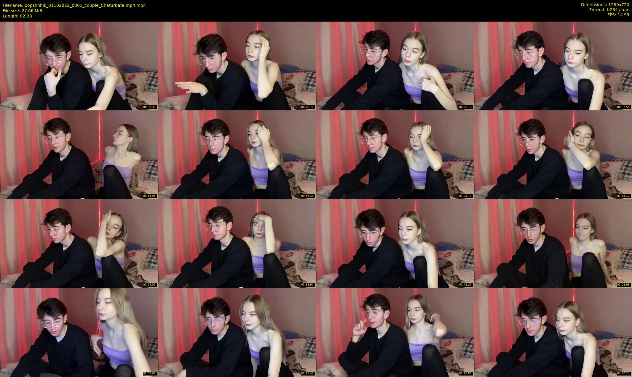 popshhhik — 3 minute Chaturbate couple cam show recording, 720p, Oct 1, 2022