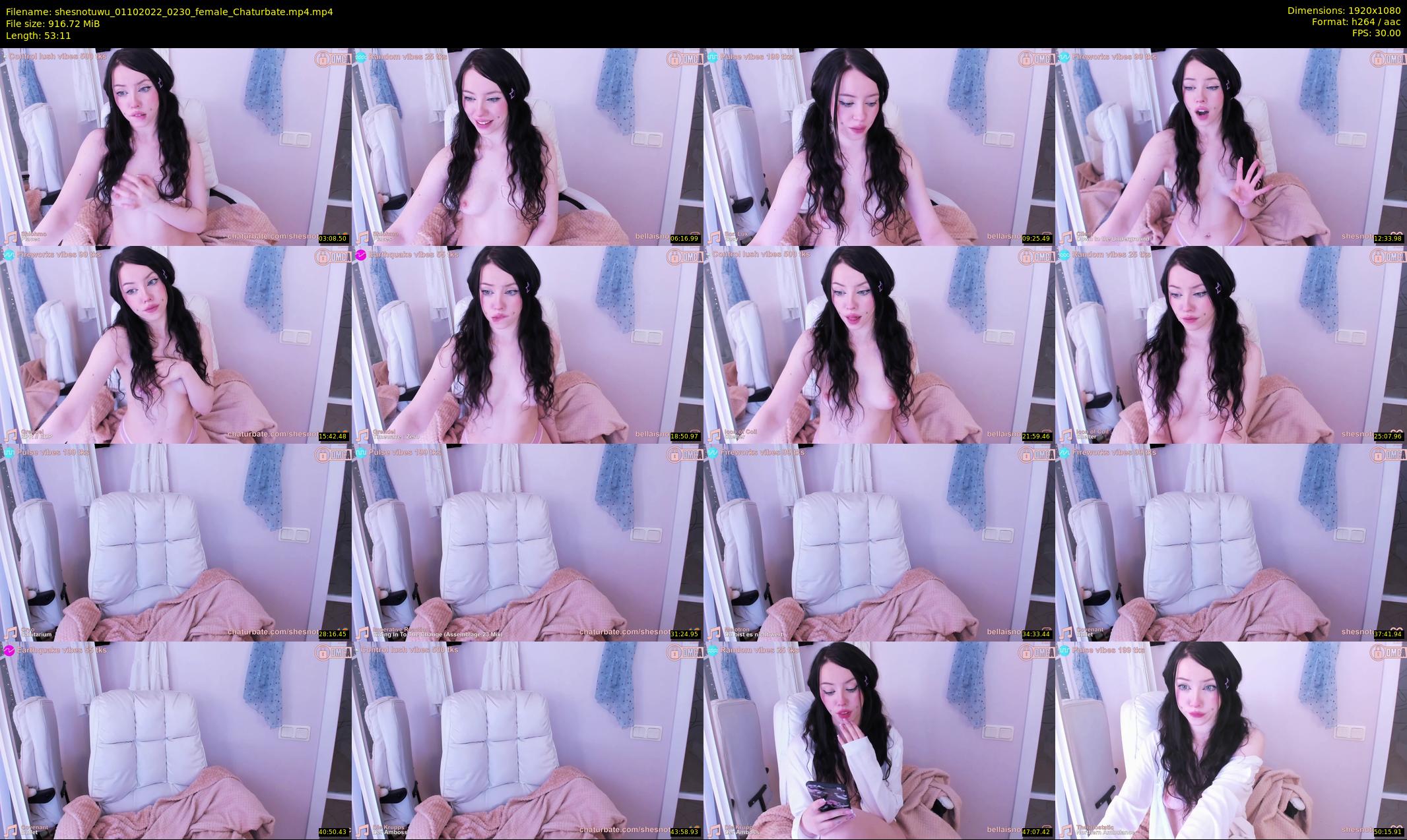 shesnotuwu — 54 minute Chaturbate female cam show recording, 1080p, Oct 1, 2022