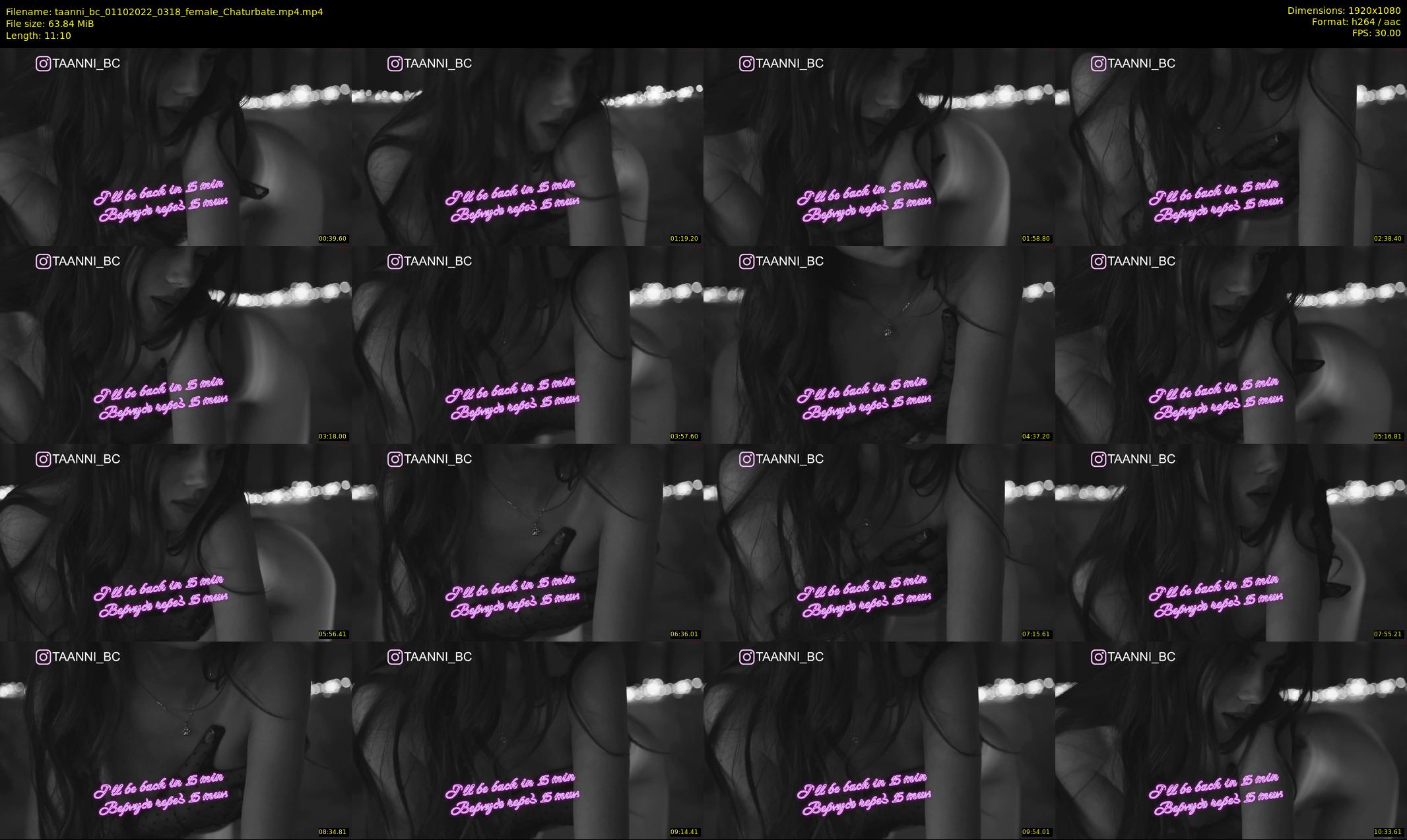 taanni_bc — 12 minute Chaturbate female cam show recording, 1080p, Oct 1, 2022
