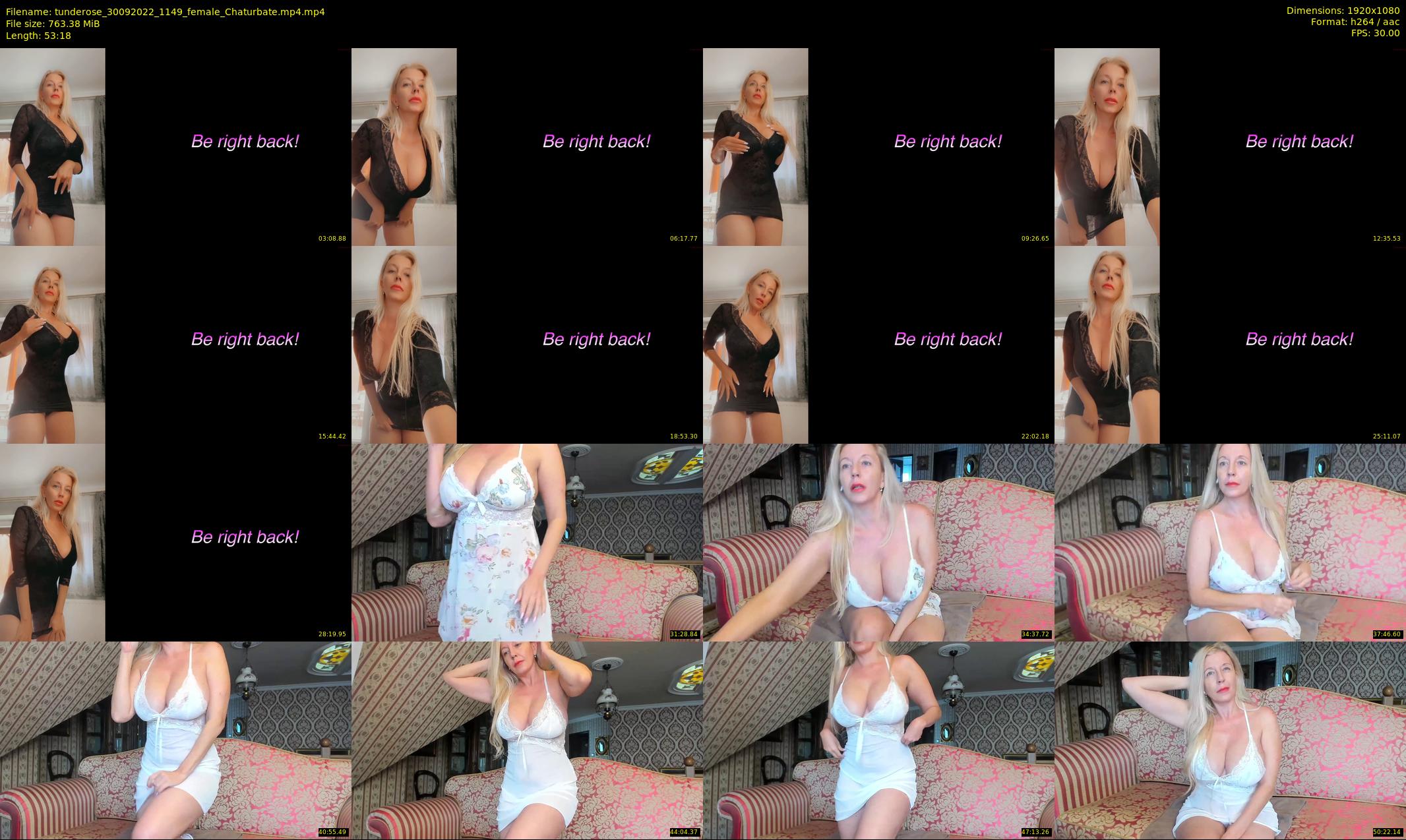 tunderose — 54 minute Chaturbate female cam show recording, 1080p, Sep 30, 2022