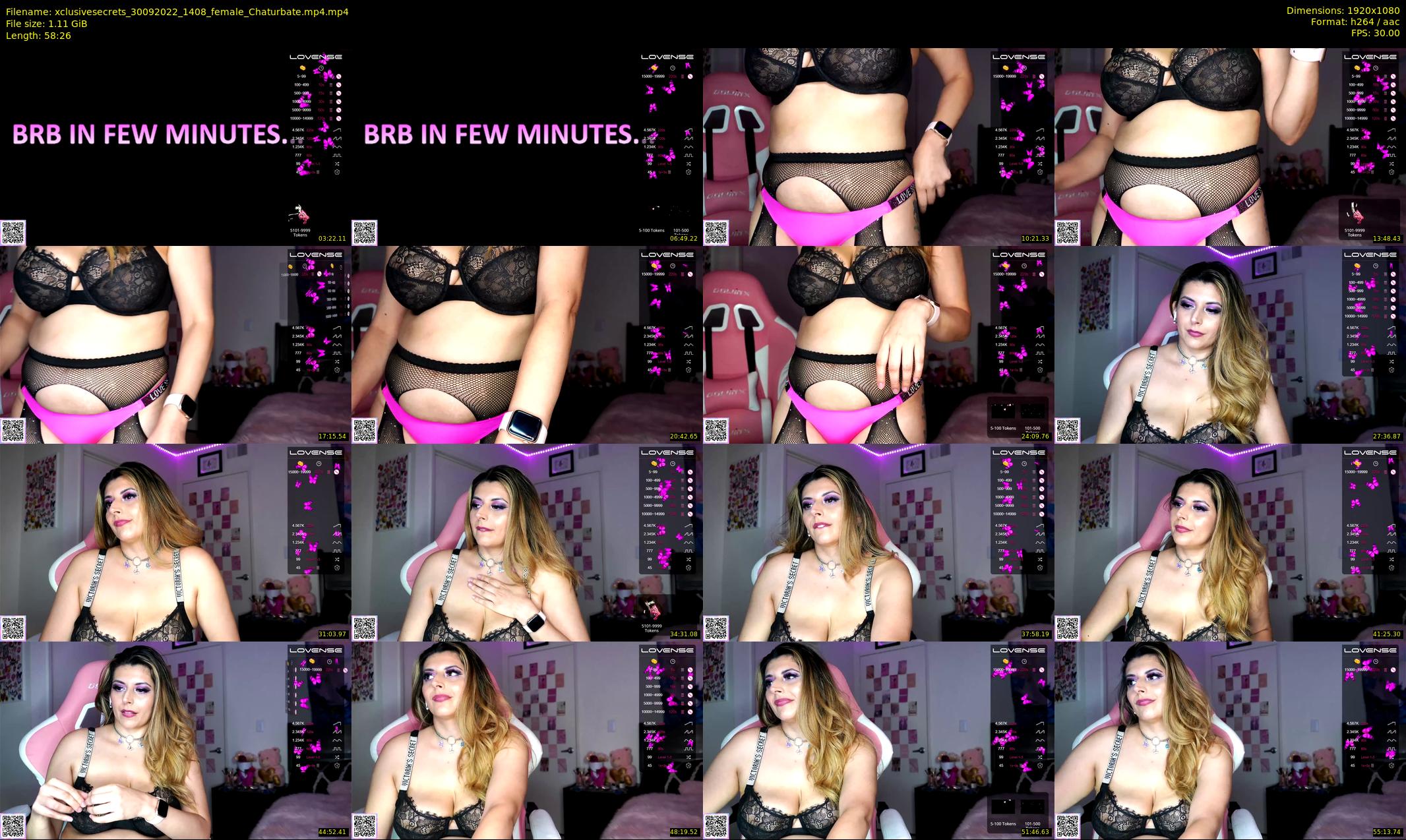 xclusivesecrets — 59 minute Chaturbate female cam show recording, 1080p, Sep 30, 2022
