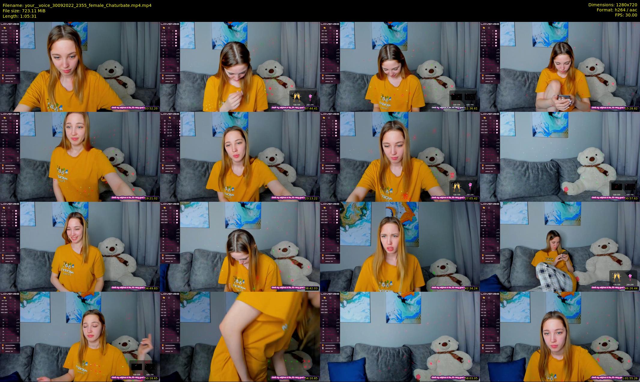 your__voice — 66 minute Chaturbate female cam show recording, 720p, Sep 30, 2022