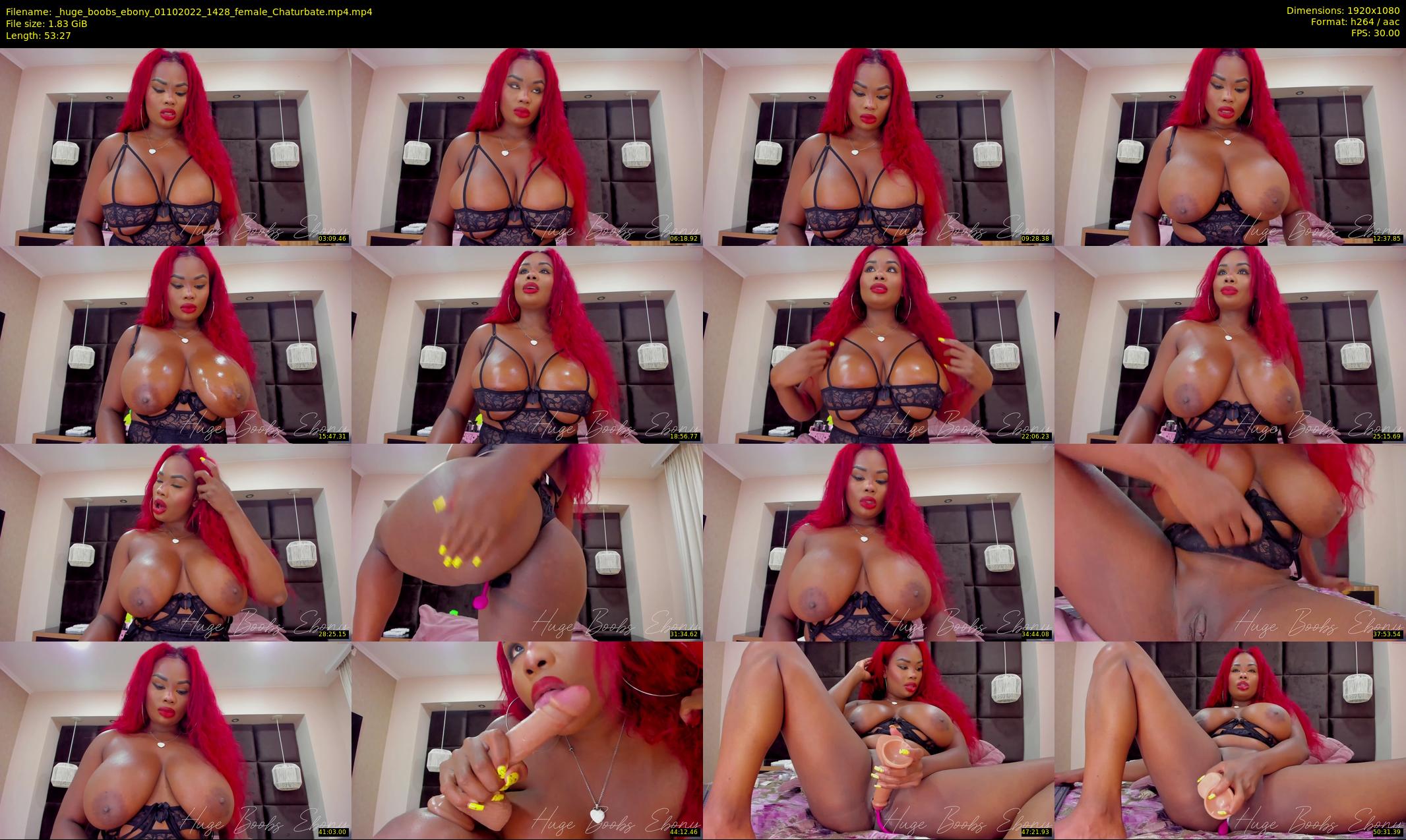 _huge_boobs_ebony — 54 minute Chaturbate female cam show recording, 1080p, Oct 1, 2022
