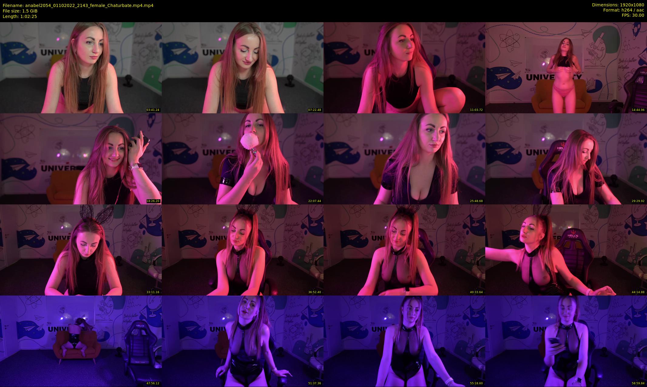 anabel2054 — 63 minute Chaturbate female cam show recording, 1080p, Oct 1, 2022