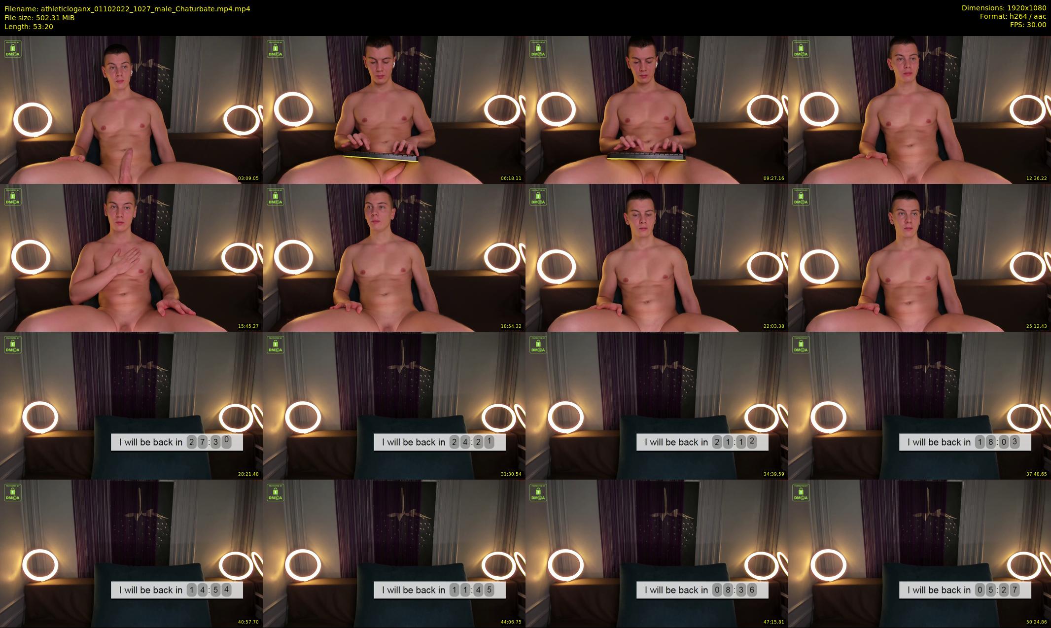 athleticloganx — 54 minute Chaturbate male cam show recording, 1080p, Oct 1, 2022