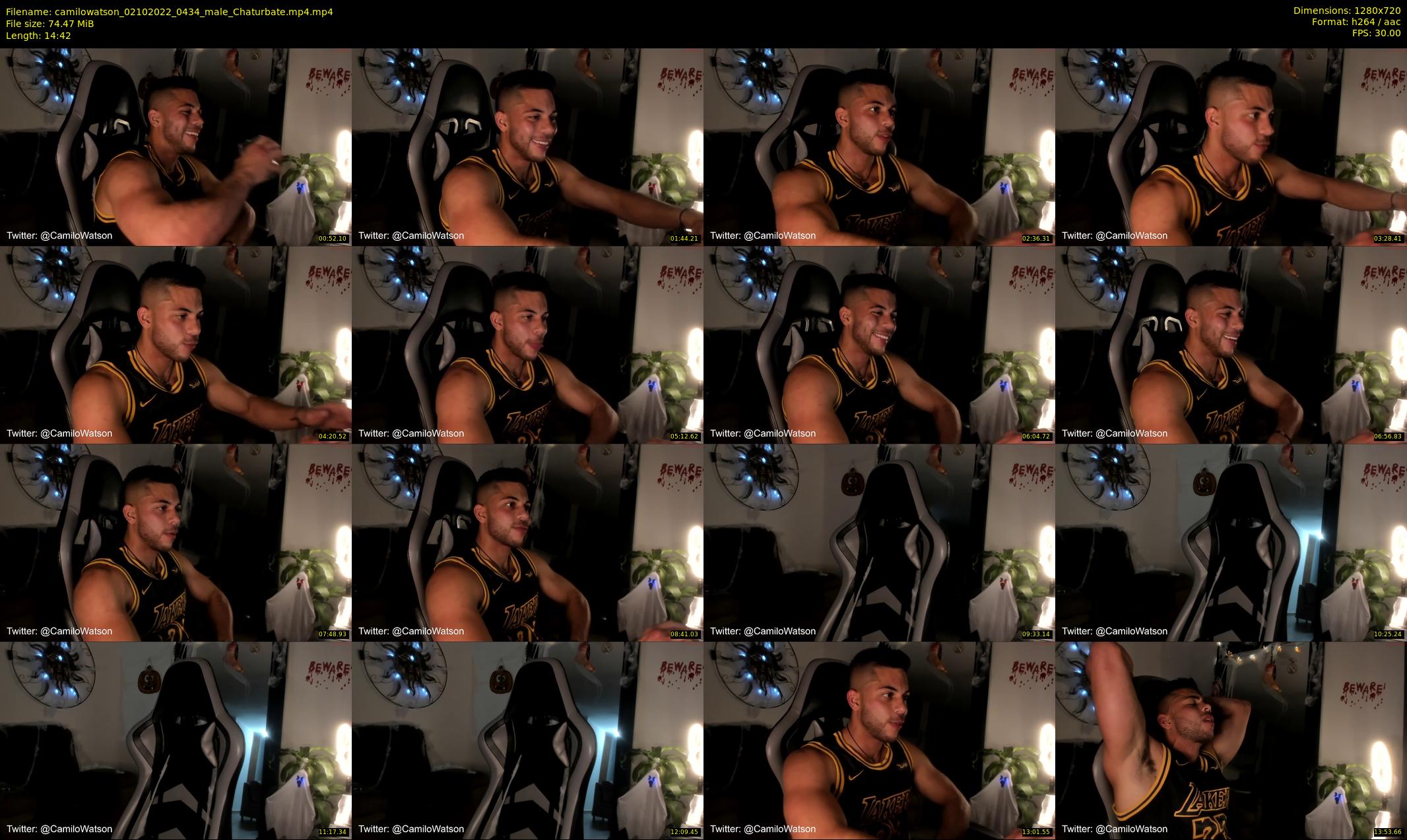 camilowatson — 15 minute Chaturbate male cam show recording, 720p, Oct 2, 2022