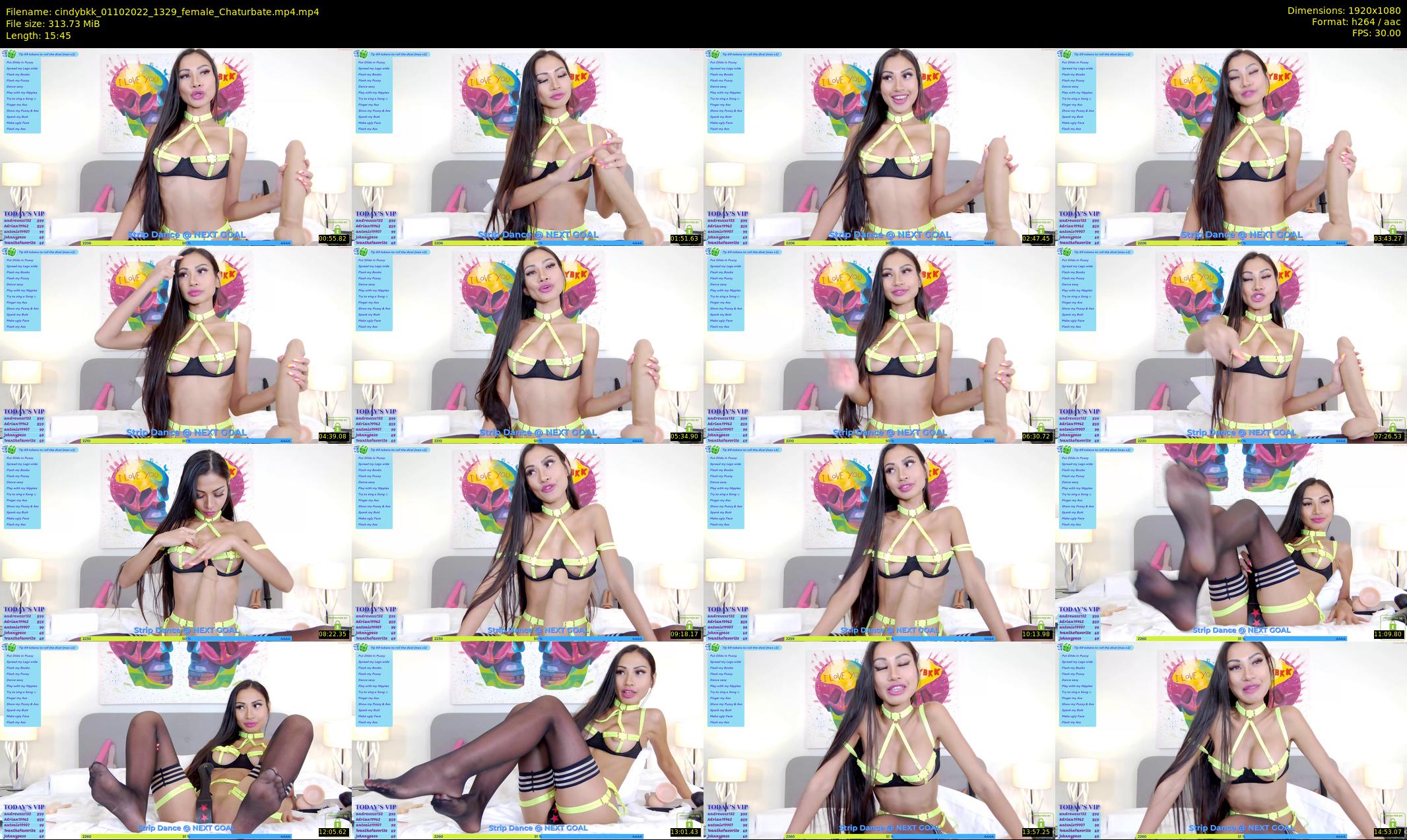 cindybkk — 16 minute Chaturbate female cam show recording, 1080p, Oct 1, 2022