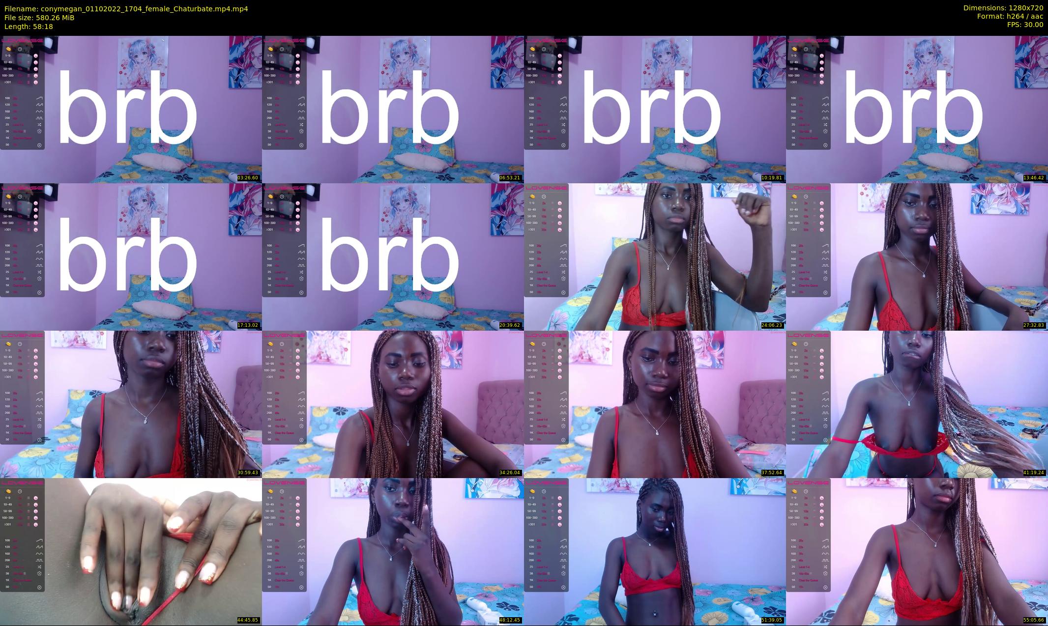 conymegan — 59 minute Chaturbate female cam show recording, 720p, Oct 1, 2022