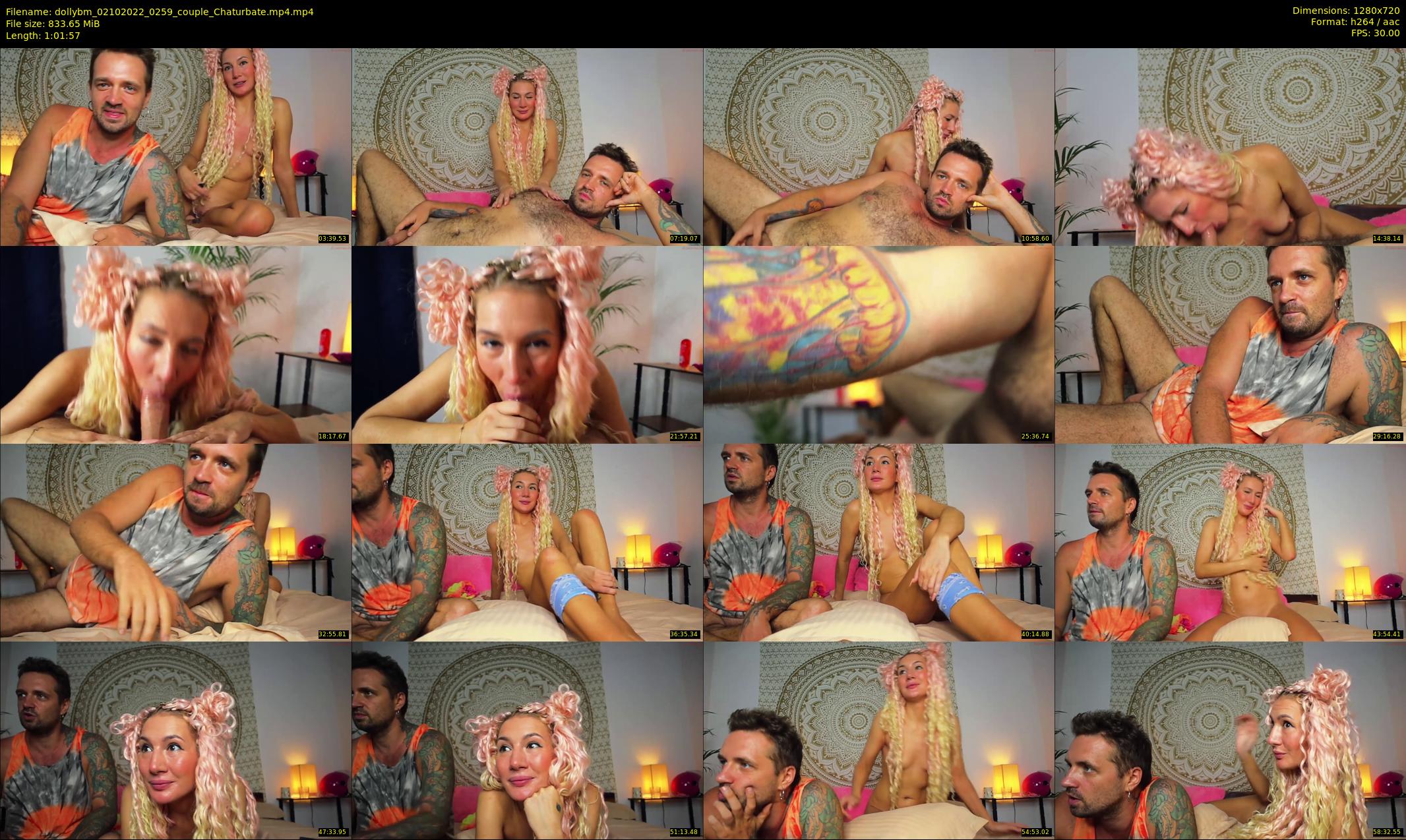 dollybm — 62 minute Chaturbate couple cam show recording, 720p, Oct 2, 2022