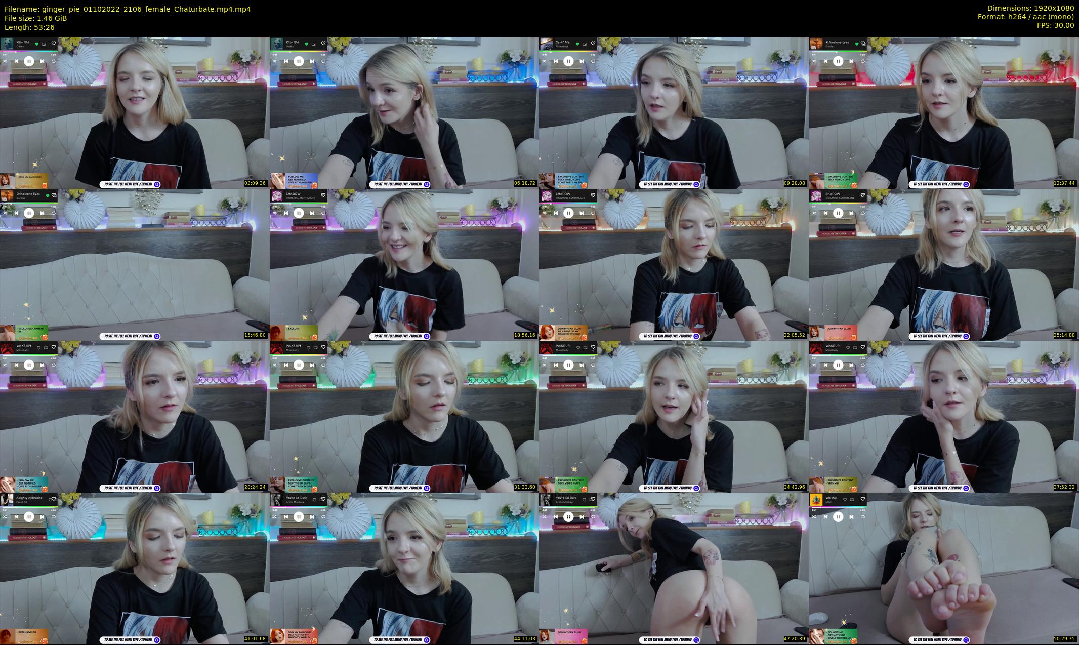 ginger_pie — 54 minute Chaturbate female cam show recording, 1080p, Oct 1, 2022