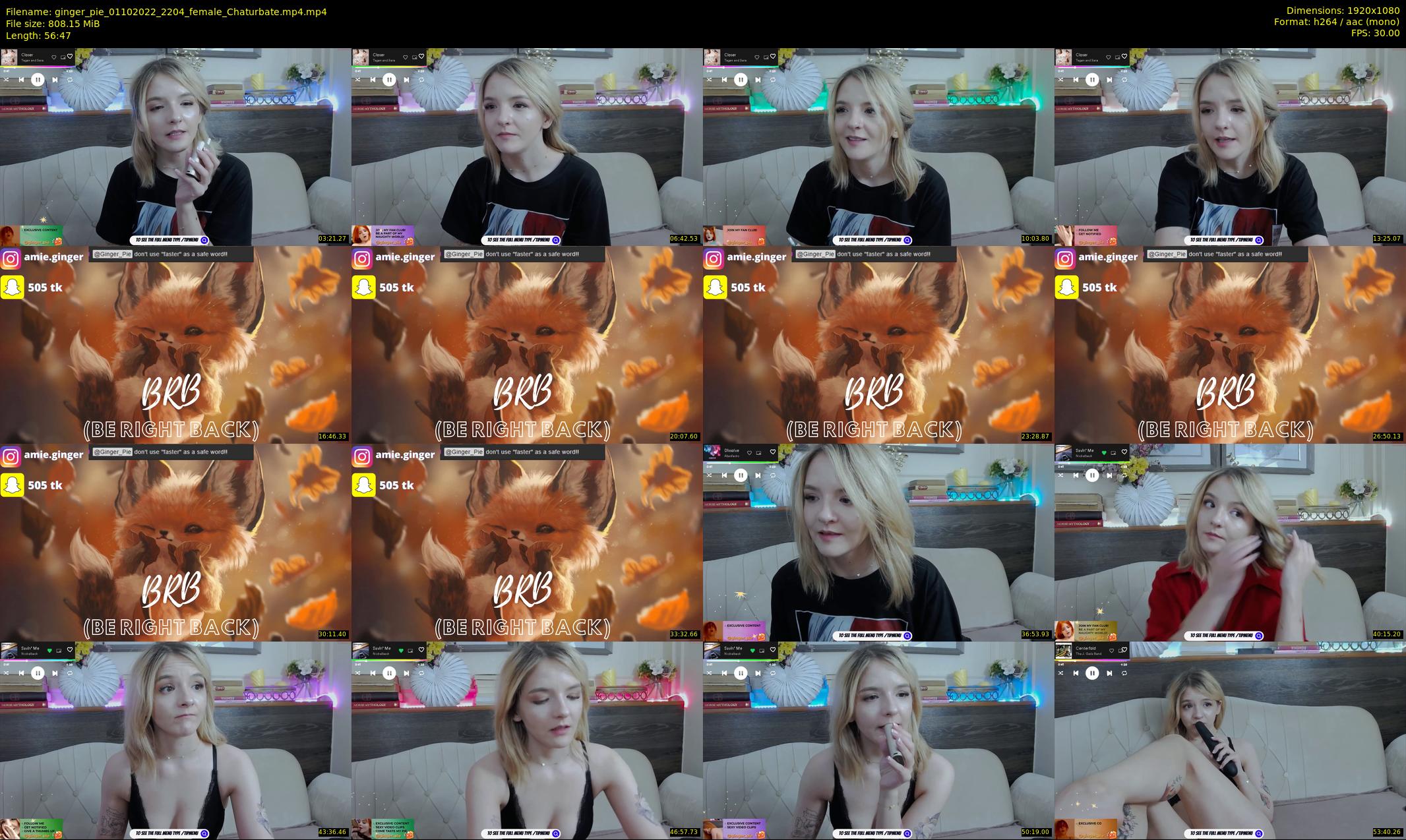 ginger_pie — 57 minute Chaturbate female cam show recording, 1080p, Oct 1, 2022