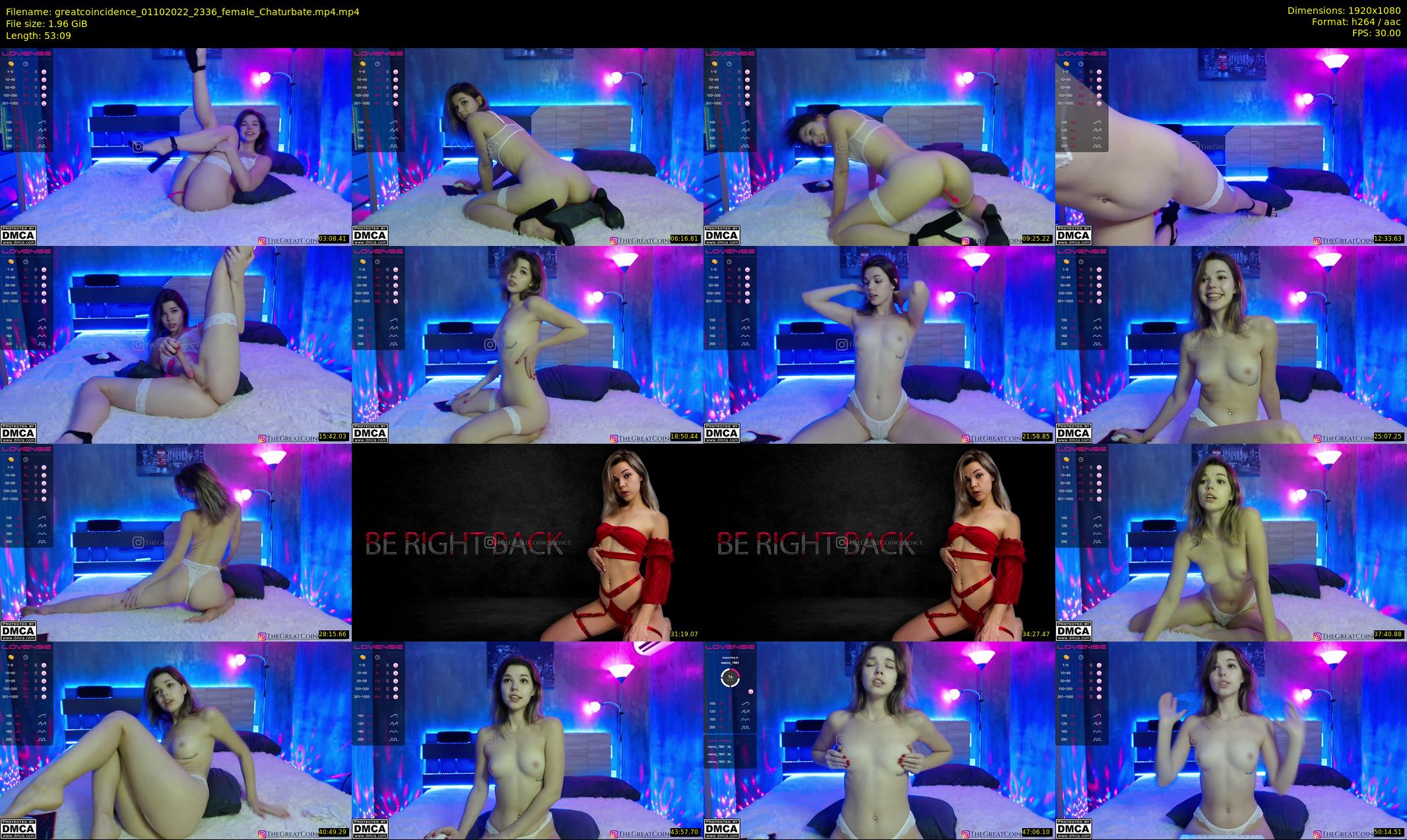 greatcoincidence — 54 minute Chaturbate female cam show recording, 1080p, Oct 1, 2022