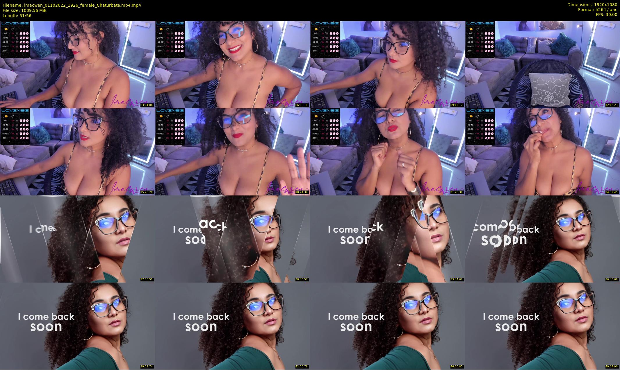 imacwen — 52 minute Chaturbate female cam show recording, 1080p, Oct 1, 2022