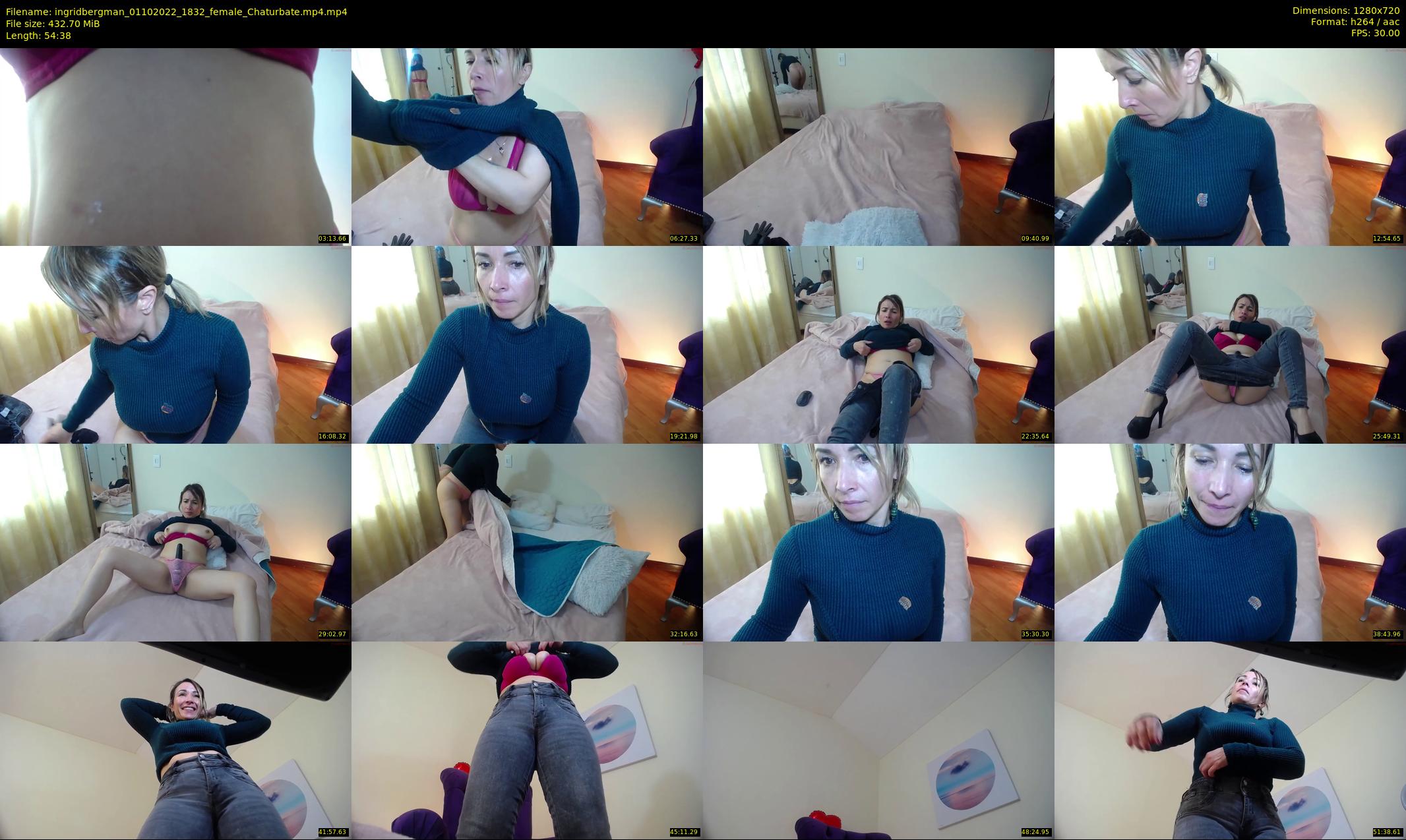 ingridbergman — 55 minute Chaturbate female cam show recording, 720p, Oct 1, 2022
