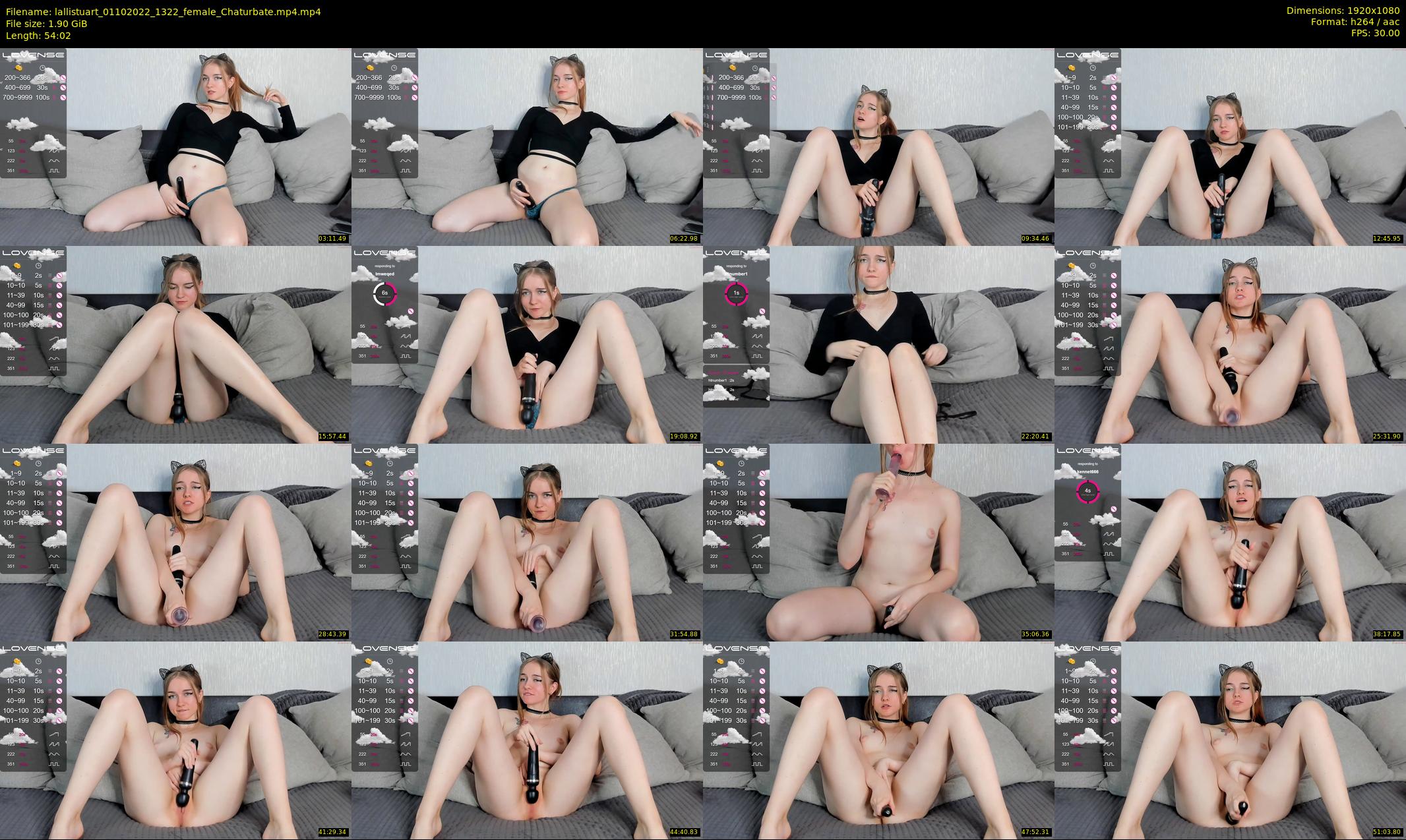lallistuart — 55 minute Chaturbate female cam show recording, 1080p, Oct 1, 2022