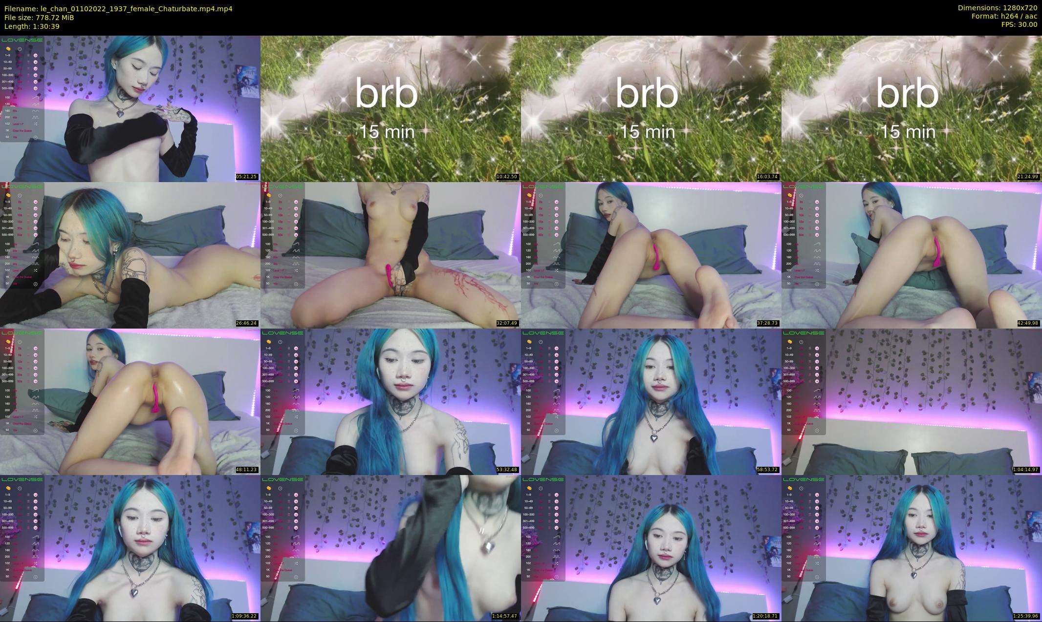 le_chan — 91 minute Chaturbate female cam show recording, 720p, Oct 1, 2022
