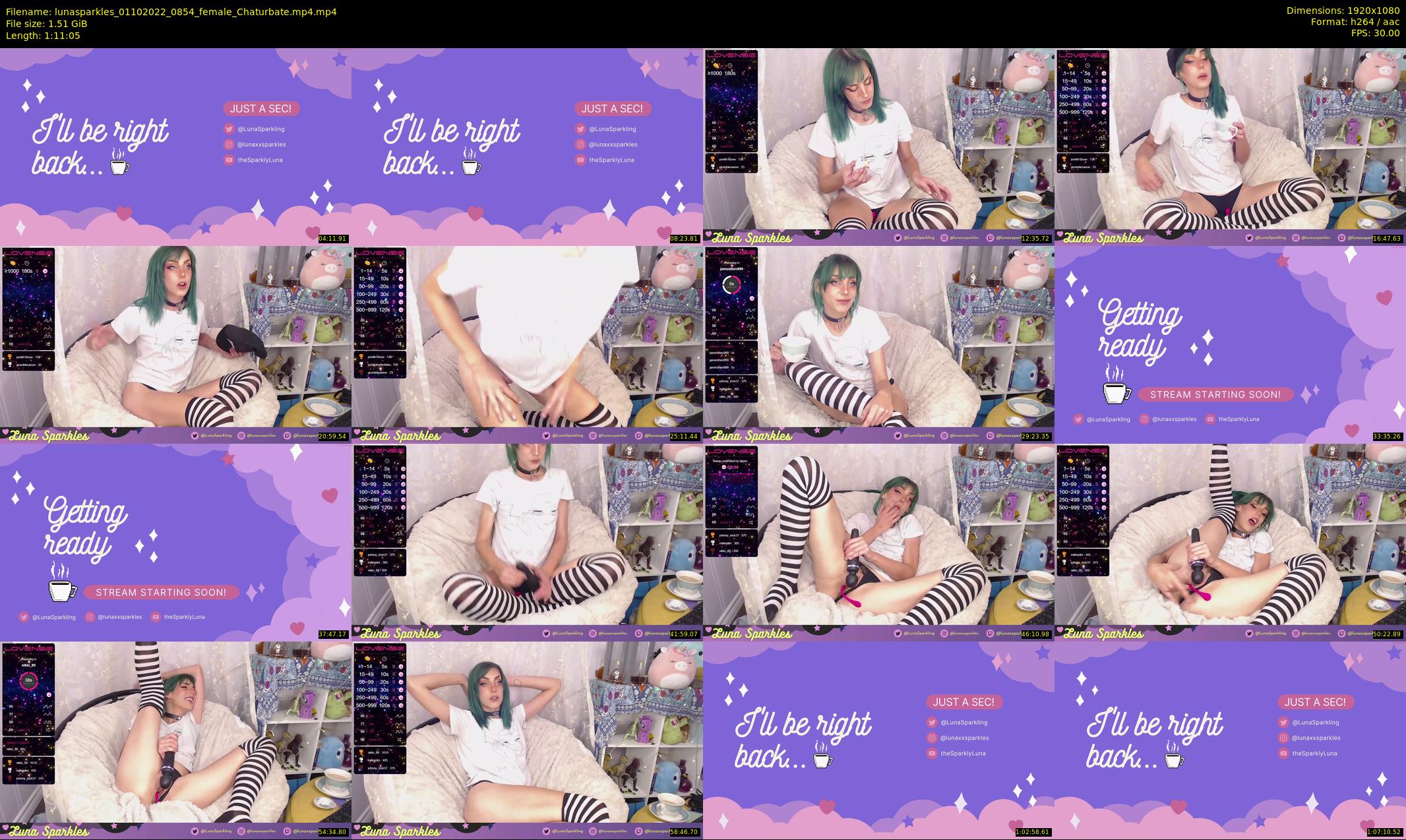 lunasparkles — 72 minute Chaturbate female cam show recording, 1080p, Oct 1, 2022