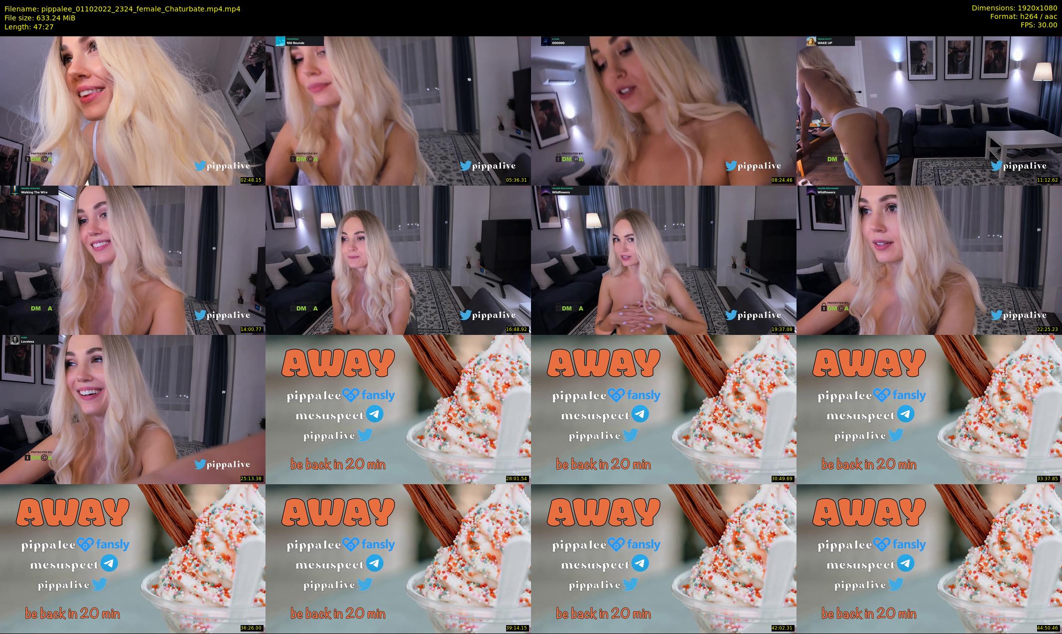 pippalee — 48 minute Chaturbate female cam show recording, 1080p, Oct 1, 2022
