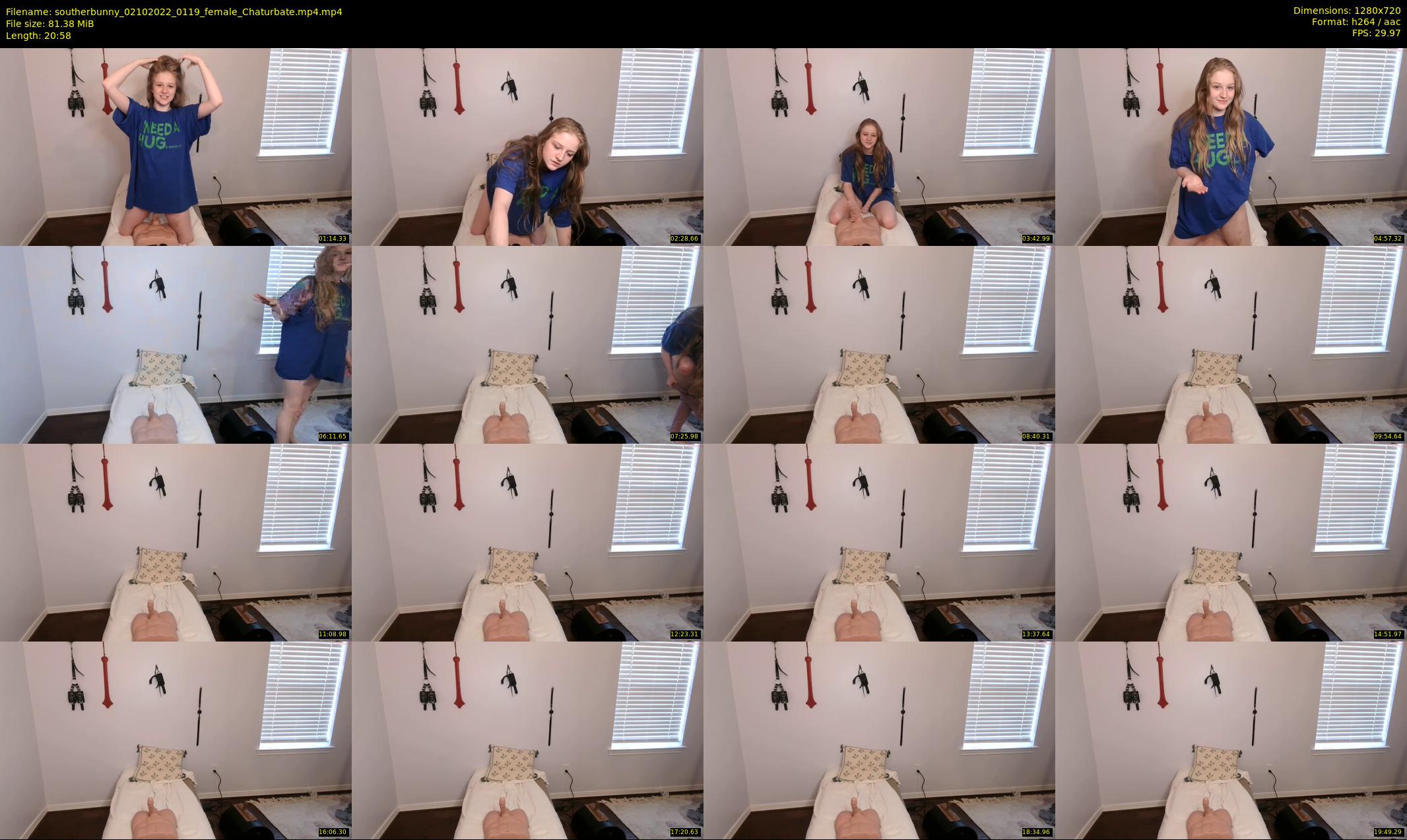 southerbunny — 21 minute Chaturbate female cam show recording, 720p, Oct 2, 2022