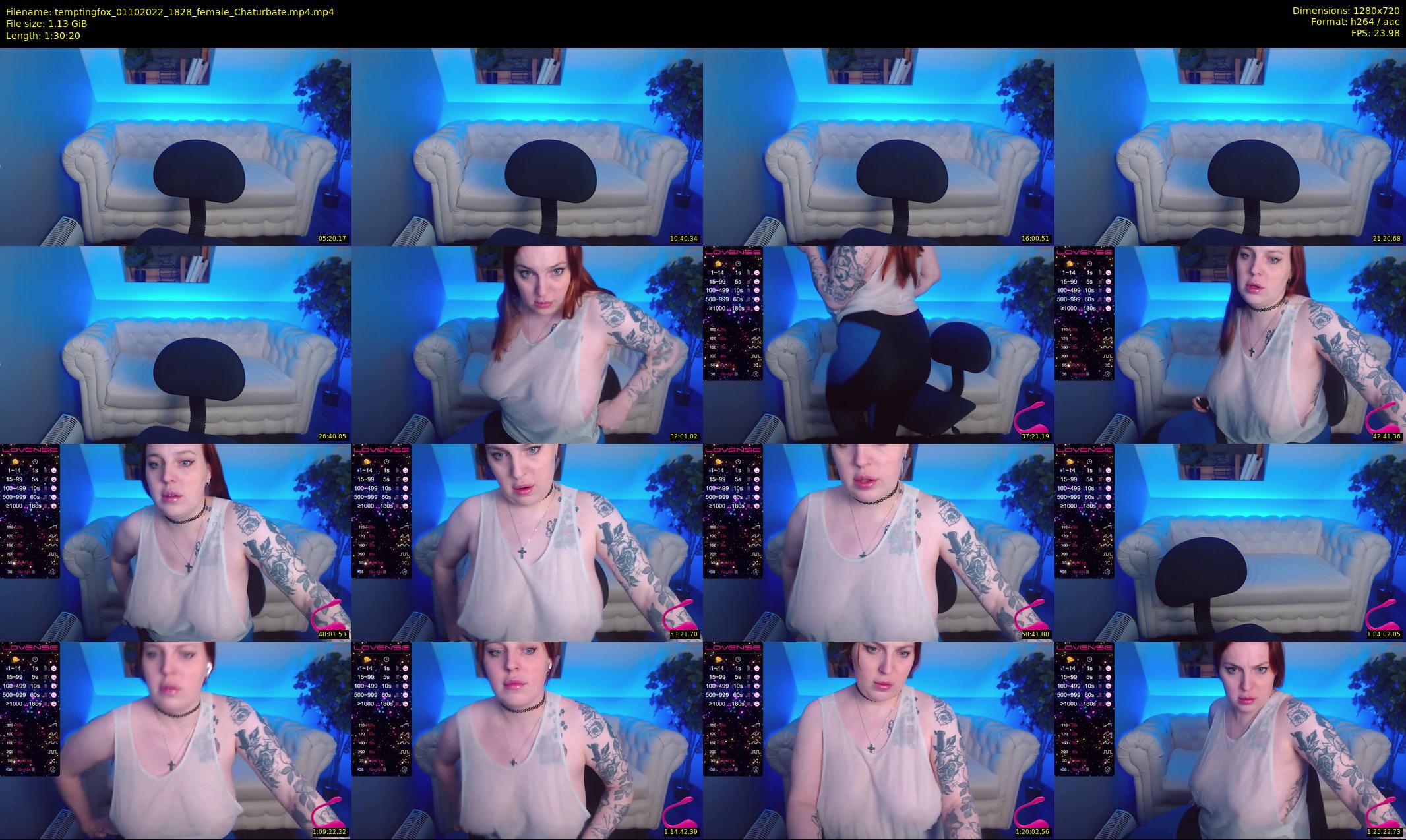 temptingfox — 91 minute Chaturbate female cam show recording, 720p, Oct 1, 2022