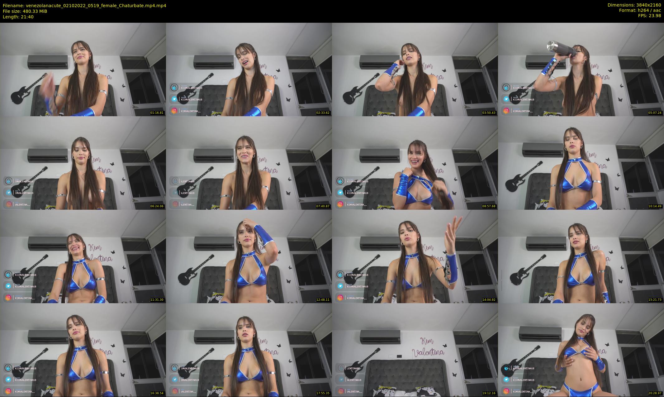 venezolanacute — 22 minute Chaturbate female cam show recording, 4K, Oct 2, 2022