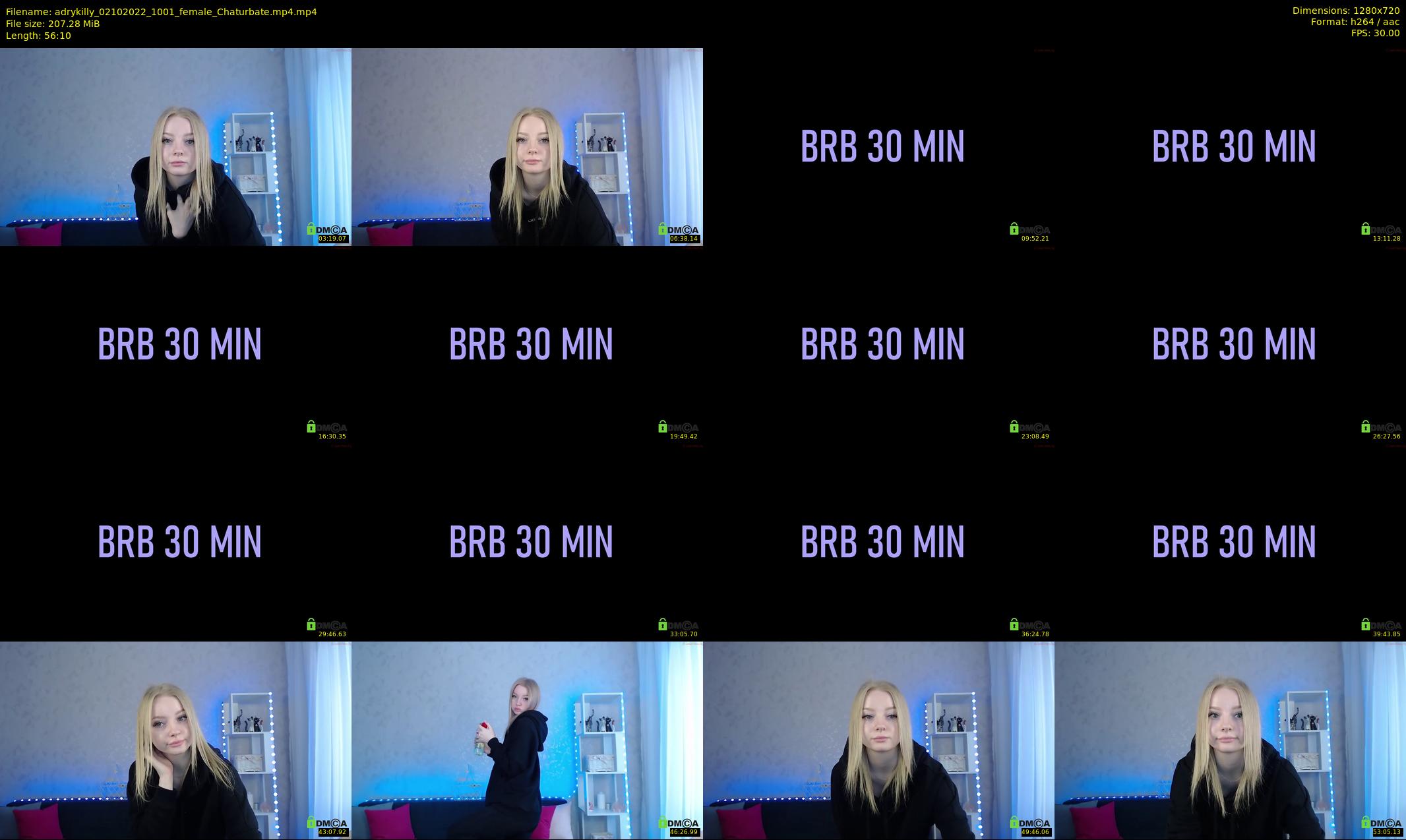 adrykilly — 57 minute Chaturbate female cam show recording, 720p, Oct 2, 2022