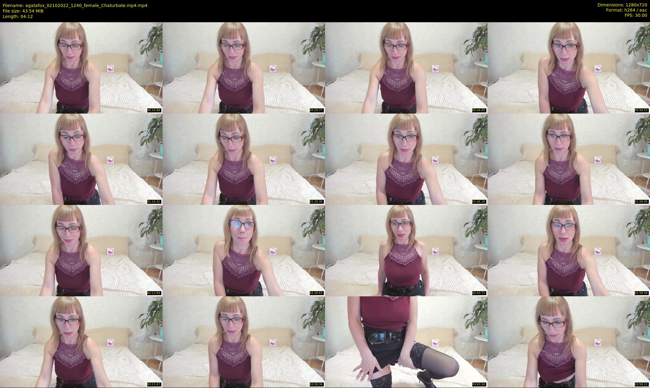 agatafox — 5 minute Chaturbate female cam show recording, 720p, Oct 2, 2022