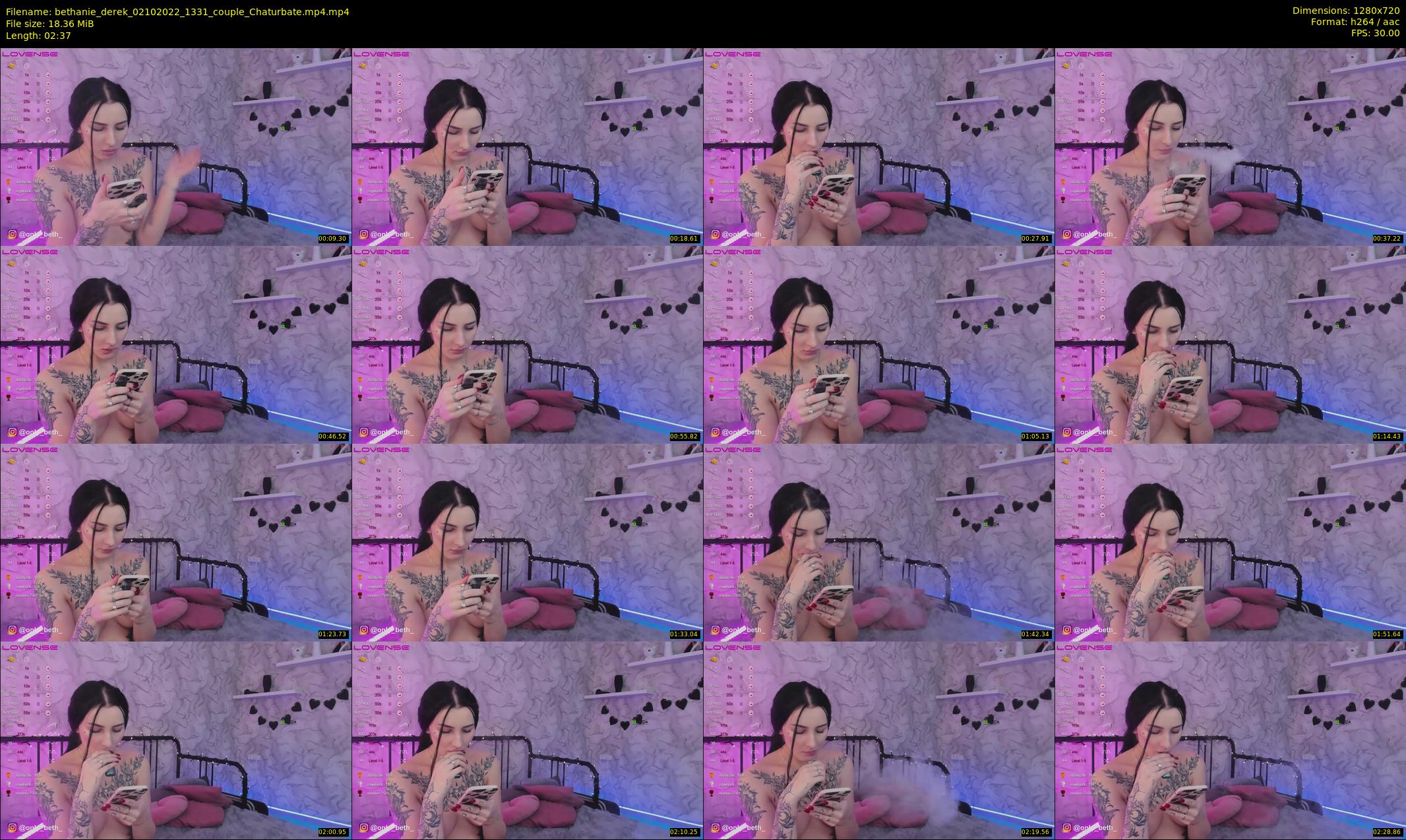 bethanie_derek — 3 minute Chaturbate couple cam show recording, 720p, Oct 2, 2022