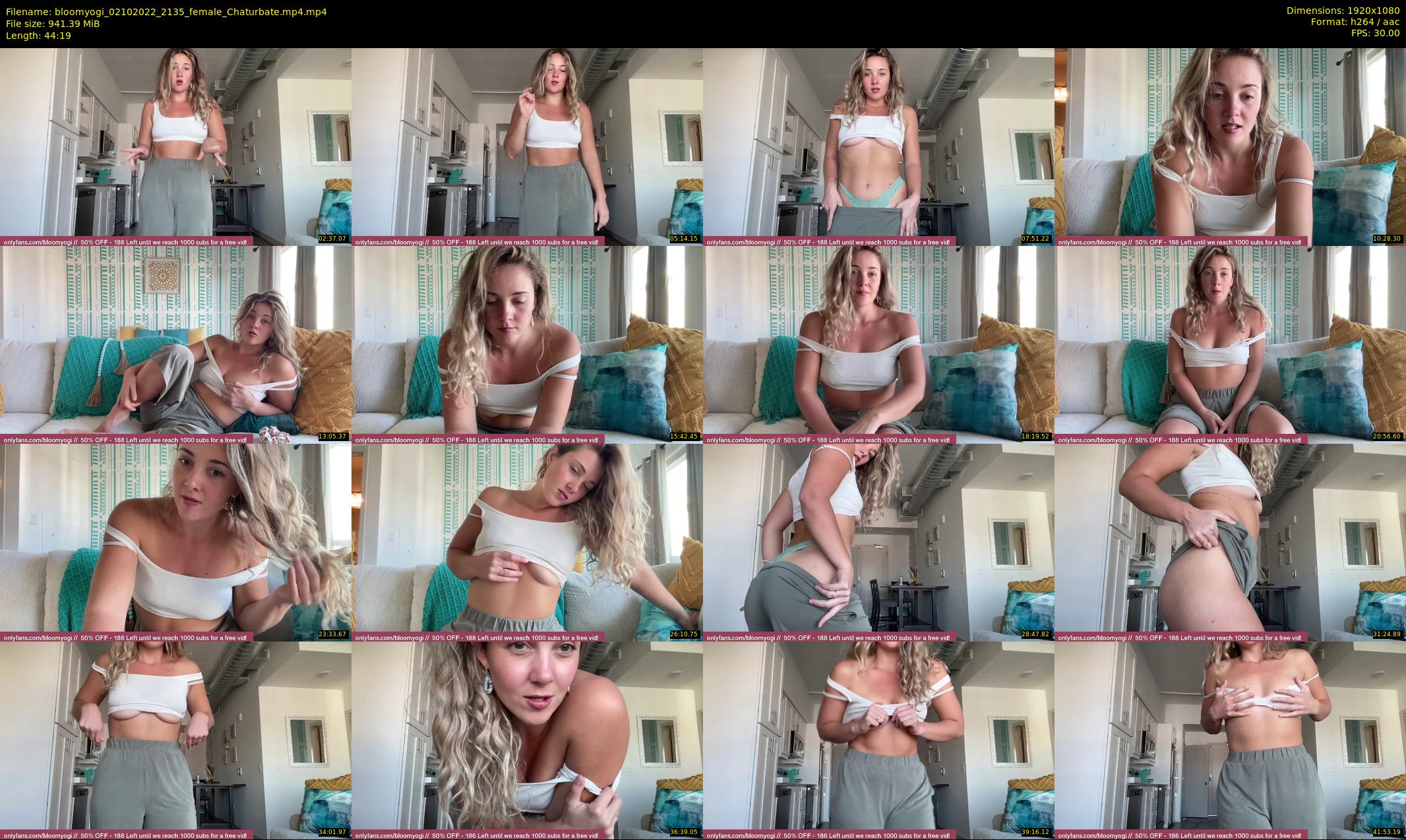 bloomyogi — 45 minute Chaturbate female cam show recording, 1080p, Oct 2, 2022