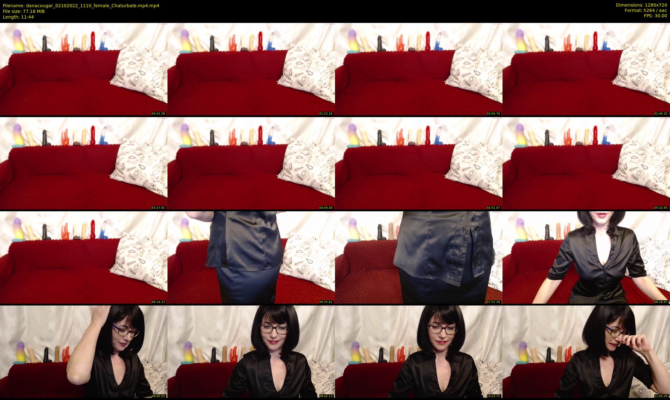 danacougar — 12 minute Chaturbate female cam show recording, 720p, Oct 2, 2022