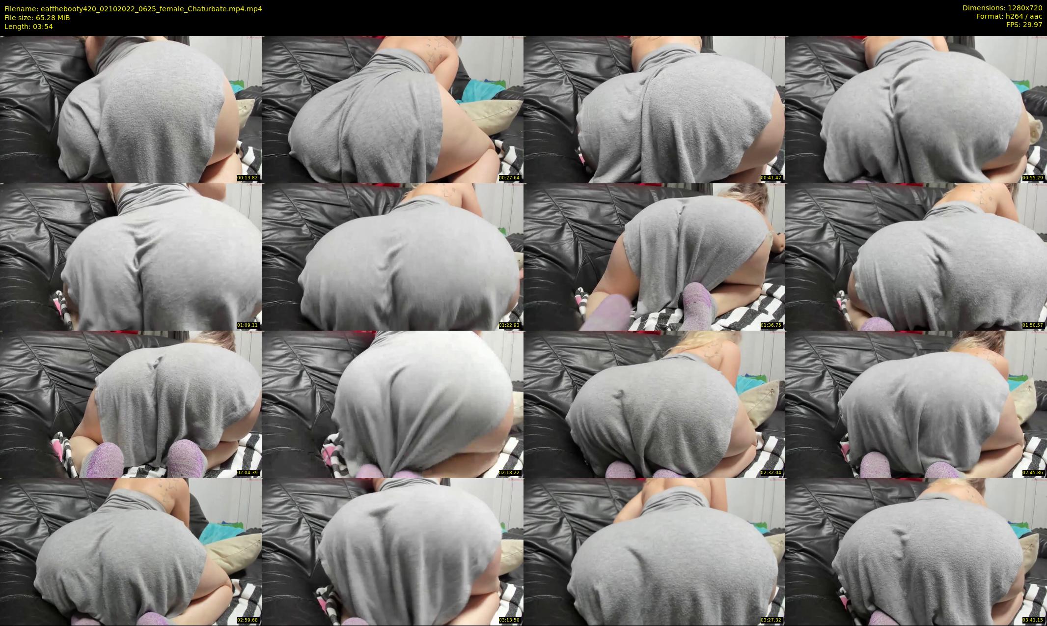 eatthebooty420 — 4 minute Chaturbate female cam show recording, 720p, Oct 2, 2022