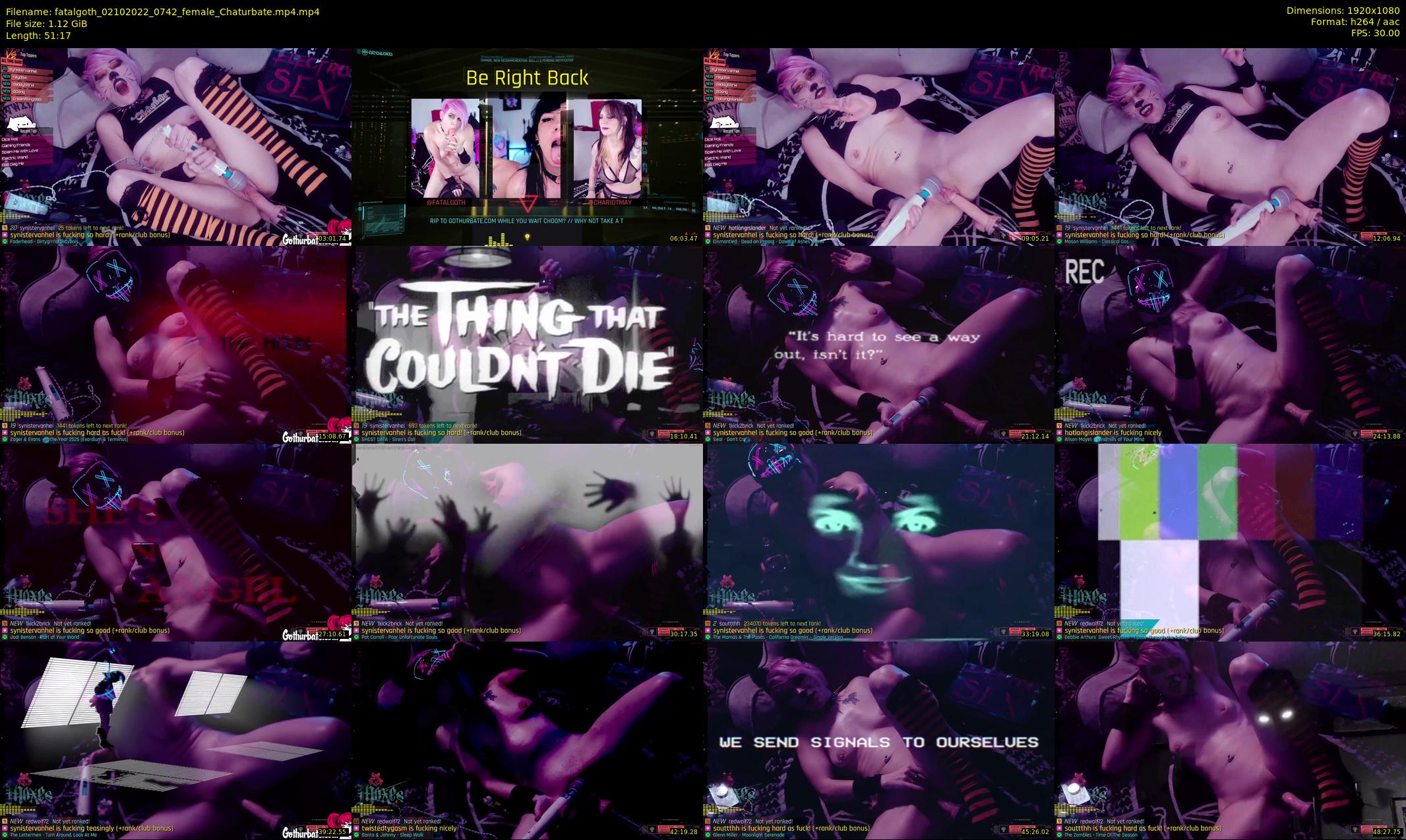 fatalgoth — 52 minute Chaturbate couple cam show recording, 1080p, Oct 2, 2022
