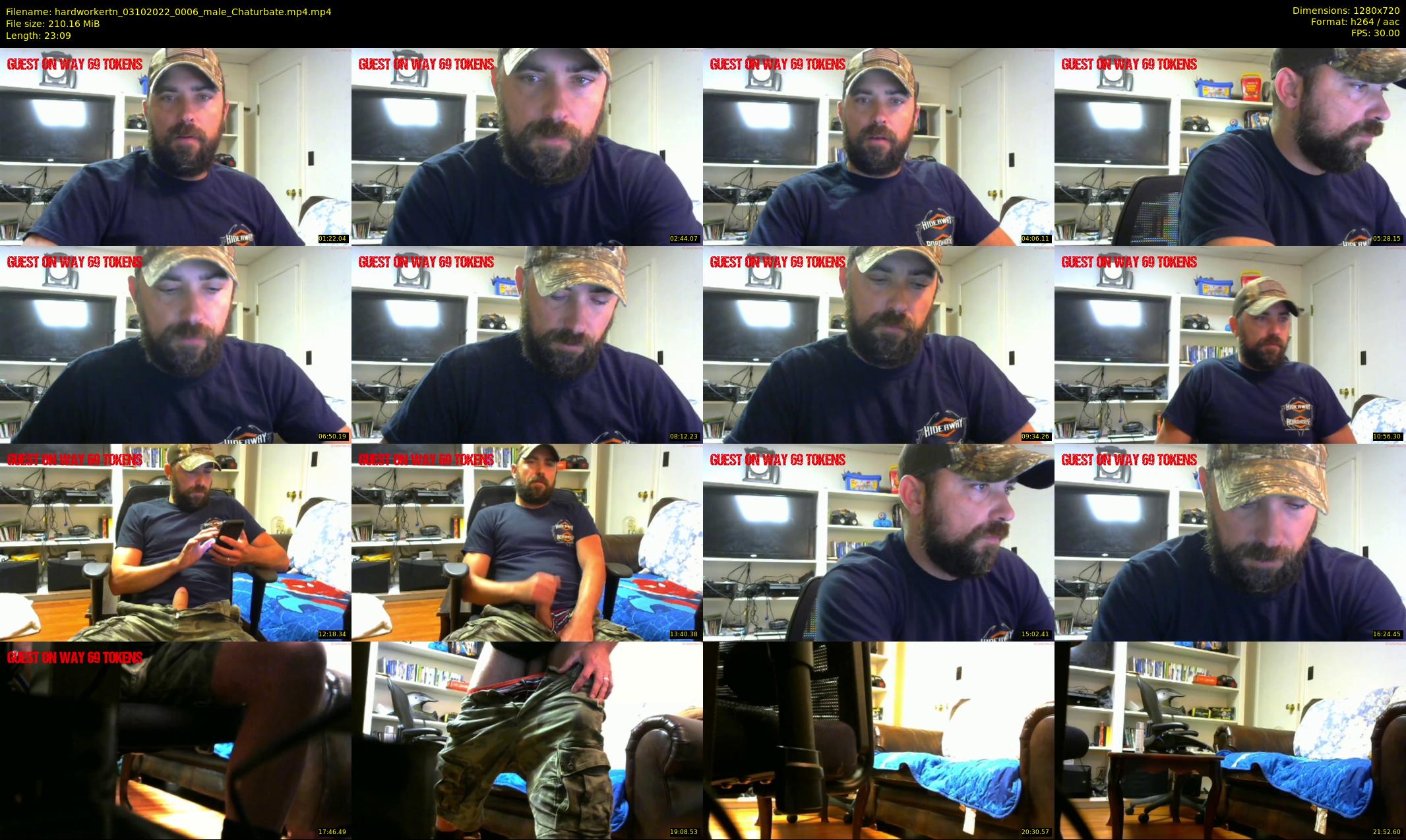 hardworkertn — 24 minute Chaturbate male cam show recording, 720p, Oct 3, 2022