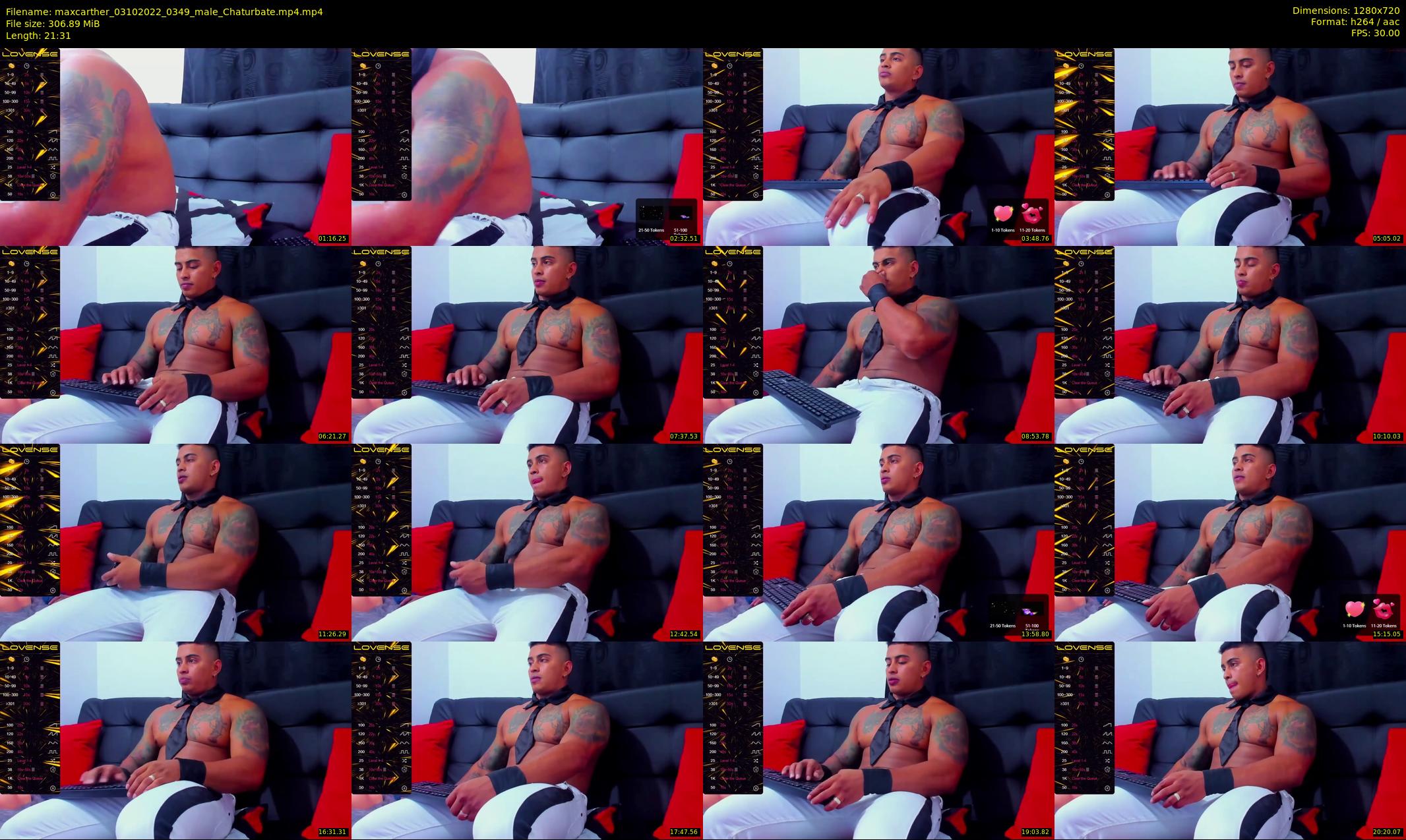 maxcarther — 22 minute Chaturbate male cam show recording, 720p, Oct 3, 2022