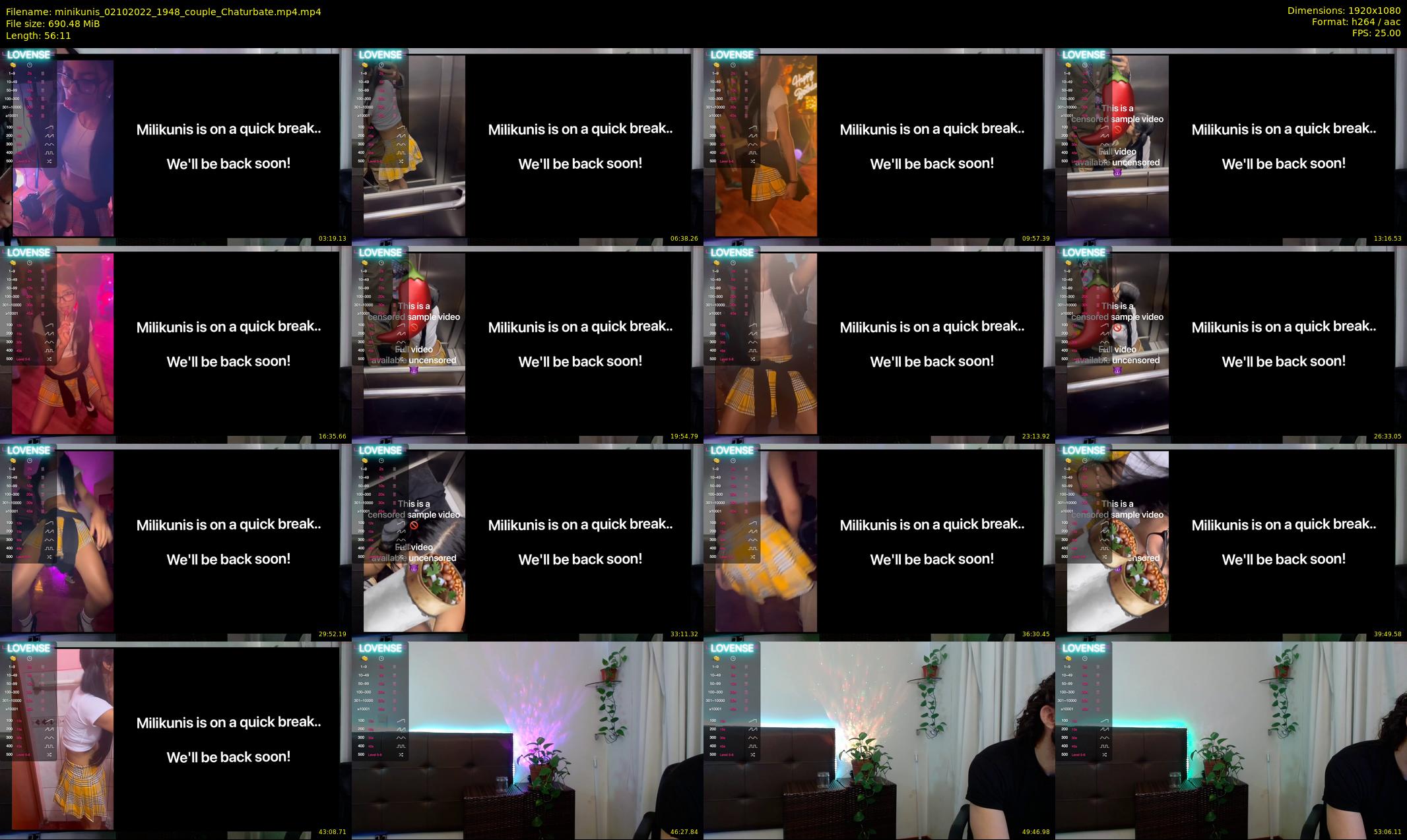 minikunis — 57 minute Chaturbate couple cam show recording, 1080p, Oct 2, 2022