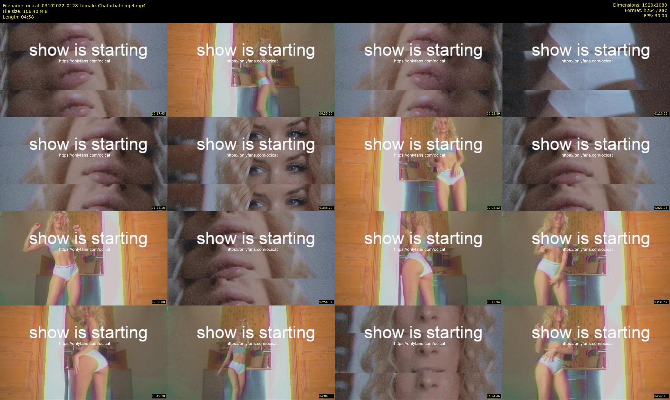 ocicat — 5 minute Chaturbate female cam show recording, 1080p, Oct 3, 2022