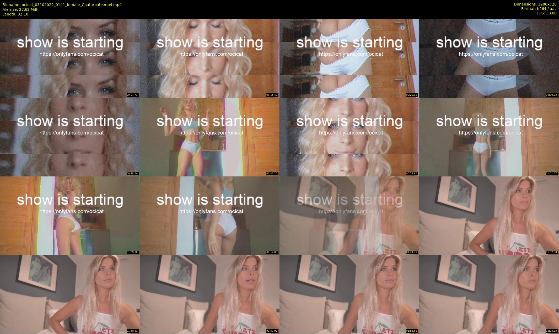 ocicat — 3 minute Chaturbate female cam show recording, 720p, Oct 3, 2022