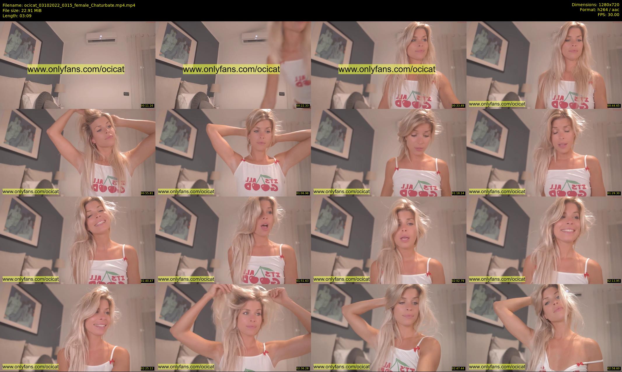ocicat — 4 minute Chaturbate female cam show recording, 720p, Oct 3, 2022