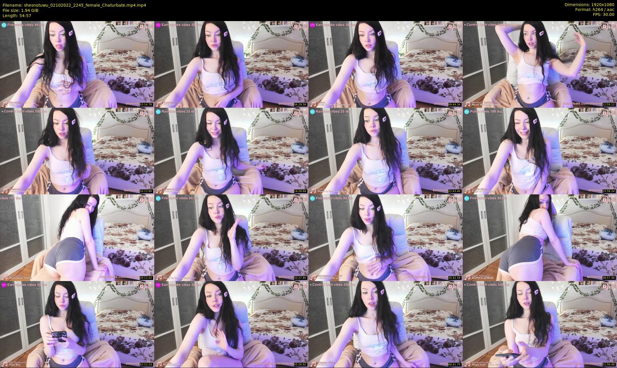 shesnotuwu — 55 minute Chaturbate female cam show recording, 1080p, Oct 2, 2022