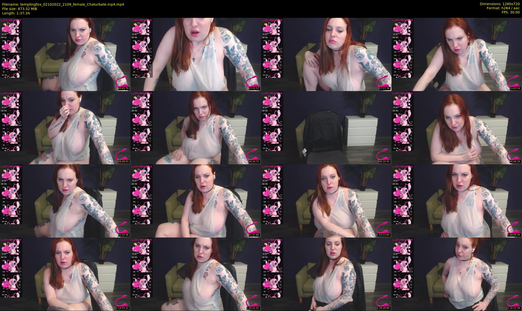 temptingfox — 98 minute Chaturbate female cam show recording, 720p, Oct 2, 2022