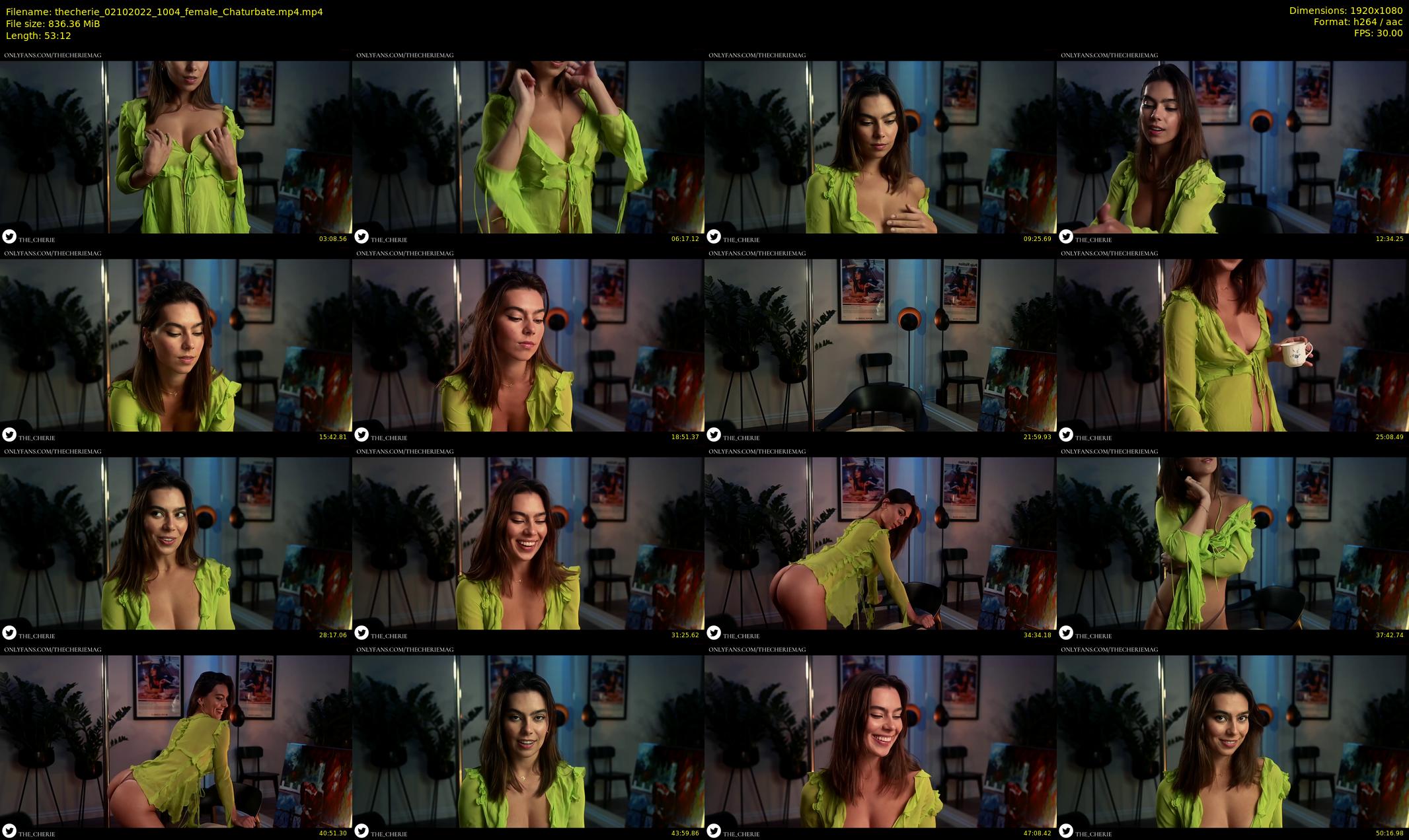 thecherie — 54 minute Chaturbate female cam show recording, 1080p, Oct 2, 2022