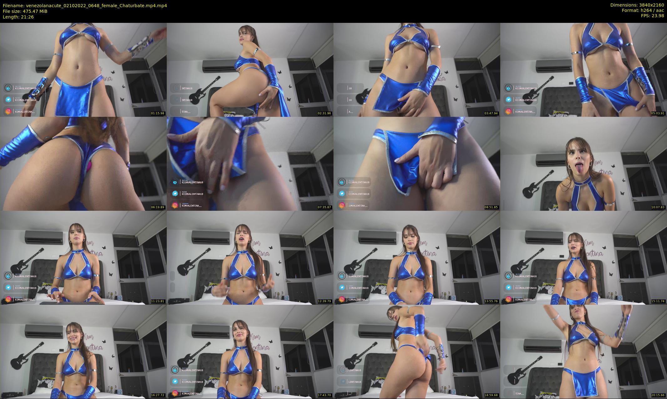 venezolanacute — 22 minute Chaturbate female cam show recording, 4K, Oct 2, 2022