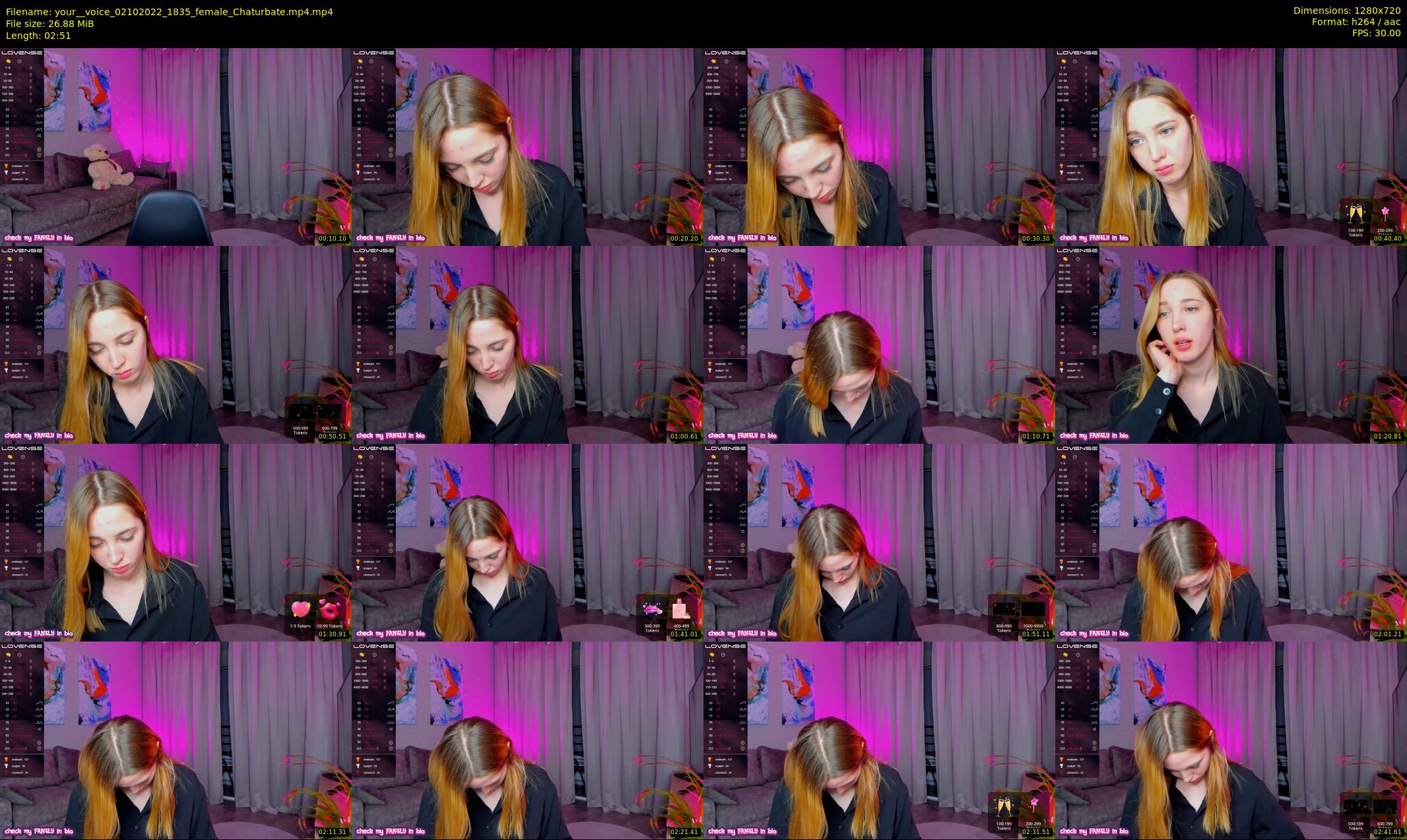 your__voice — 3 minute Chaturbate female cam show recording, 720p, Oct 2, 2022