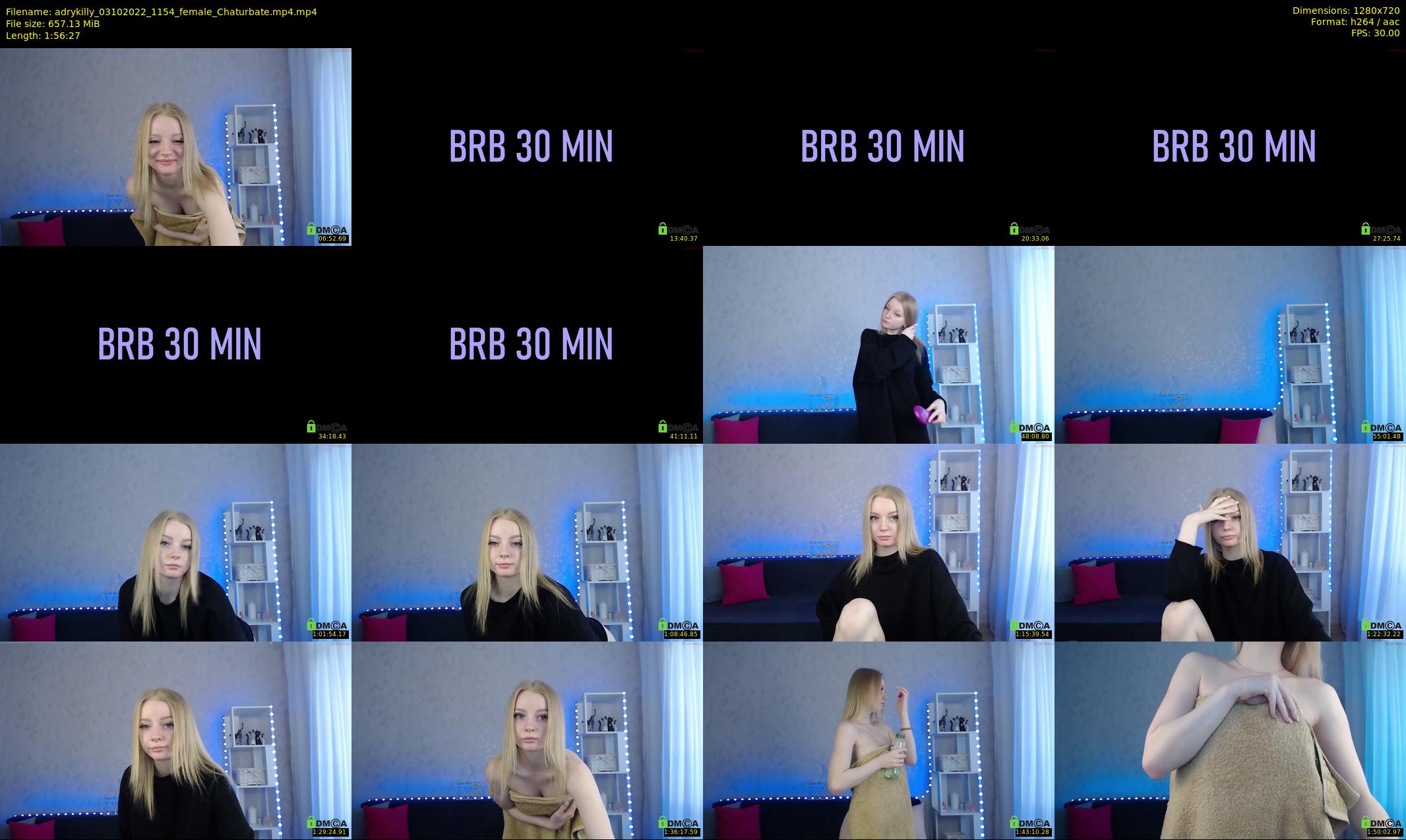 adrykilly — 117 minute Chaturbate female cam show recording, 720p, Oct 3, 2022