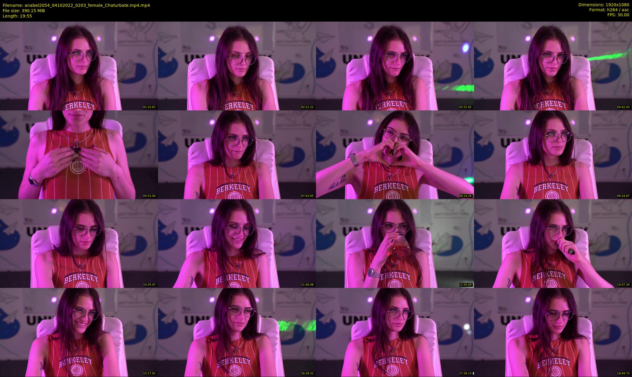 anabel2054 — 20 minute Chaturbate female cam show recording, 1080p, Oct 4, 2022