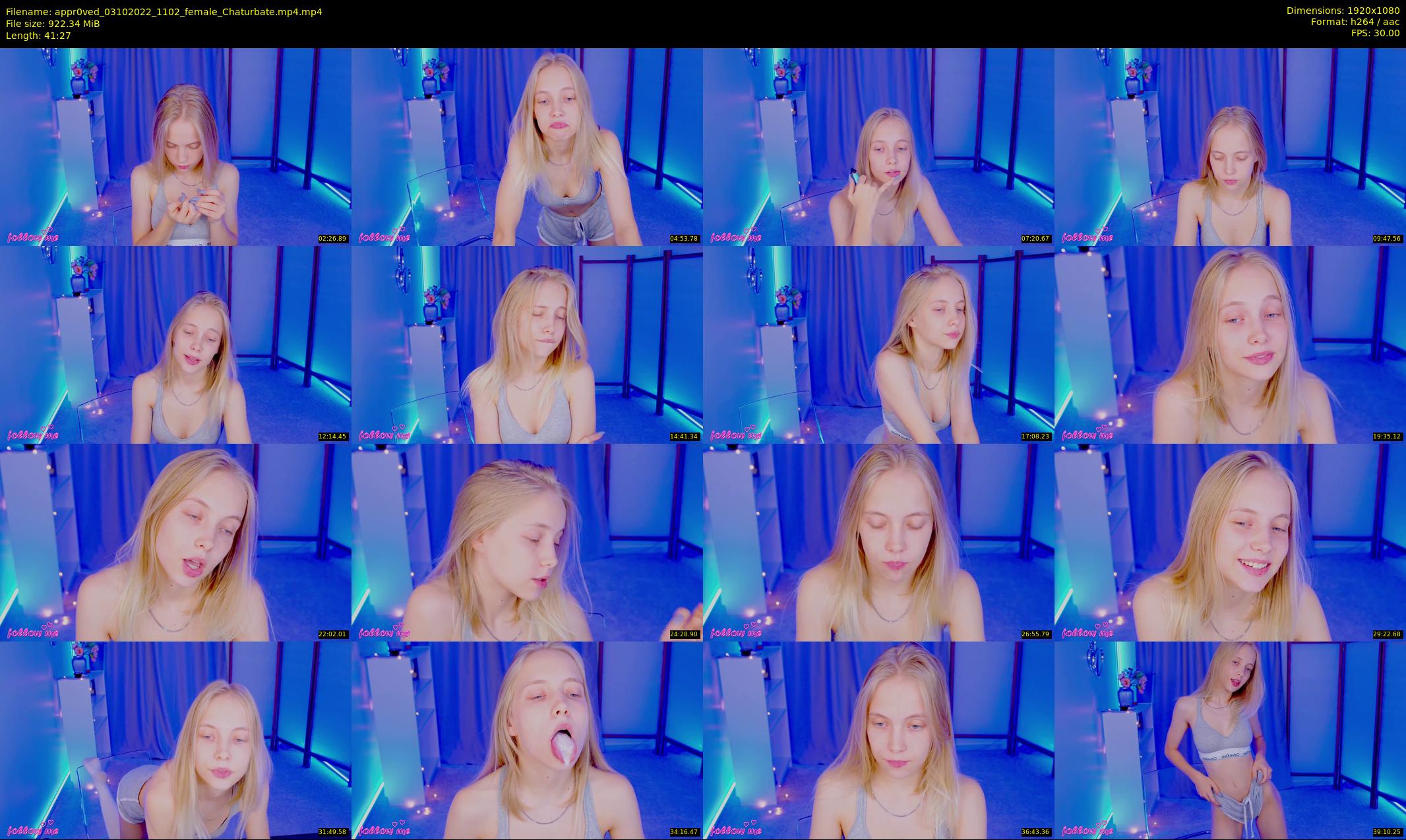 appr0ved — 42 minute Chaturbate female cam show recording, 1080p, Oct 3, 2022