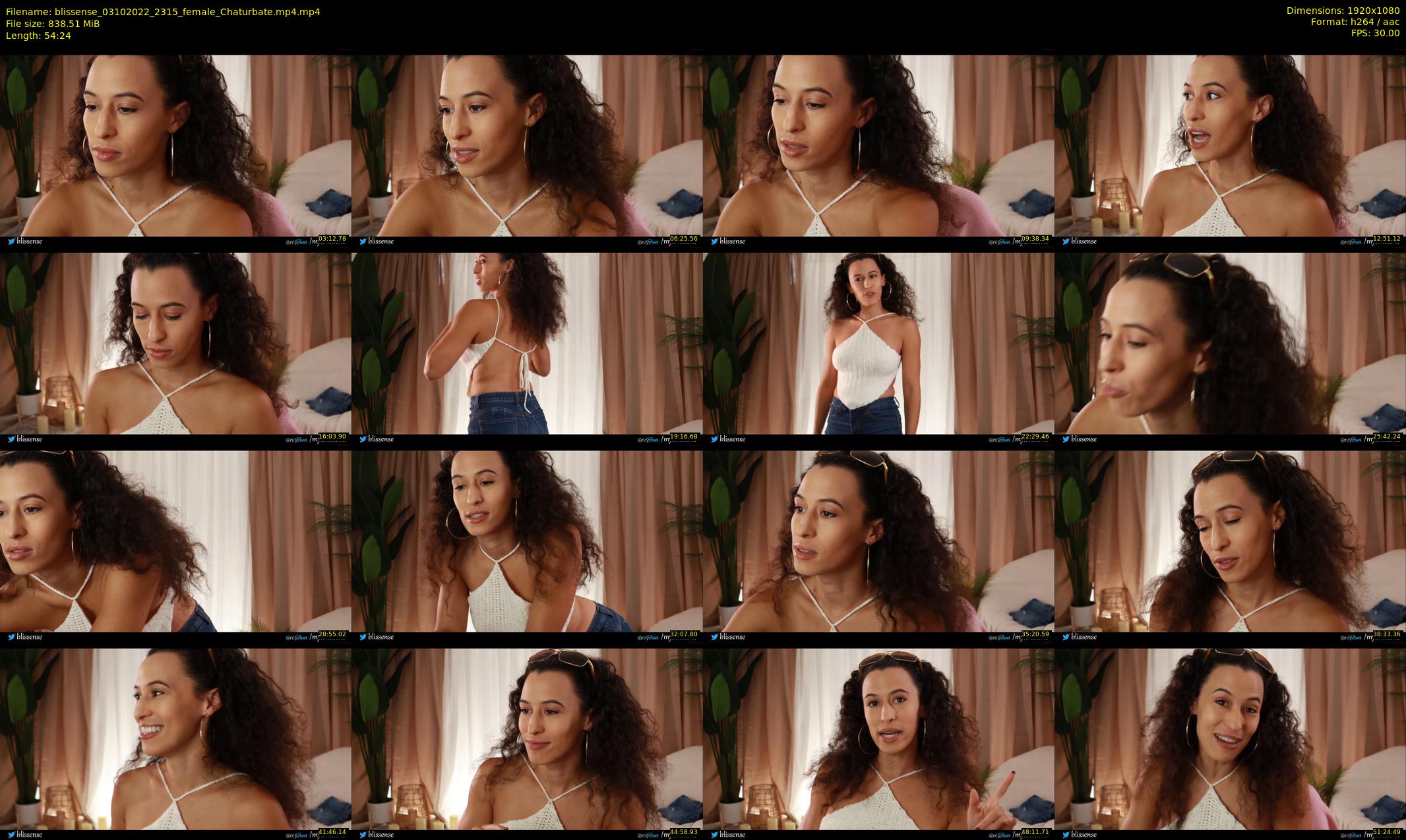 blissense — 55 minute Chaturbate female cam show recording, 1080p, Oct 3, 2022