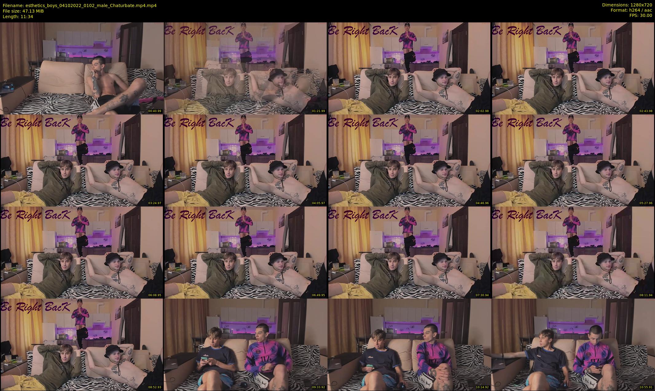esthetics_boys — 12 minute Chaturbate male cam show recording, 720p, Oct 4, 2022