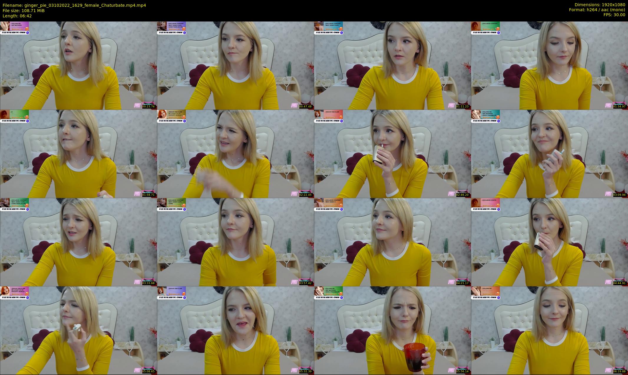 ginger_pie — 7 minute Chaturbate female cam show recording, 1080p, Oct 3, 2022