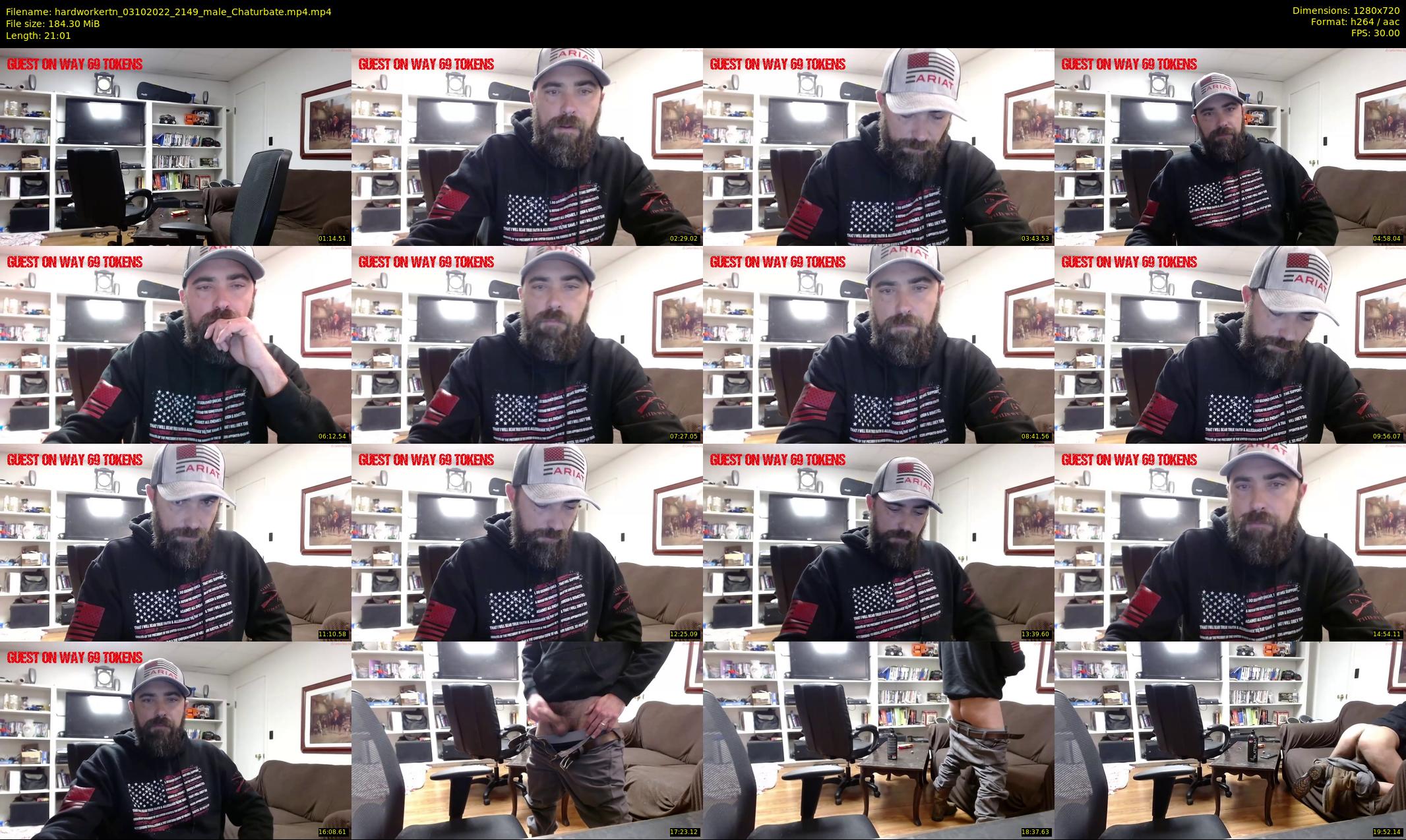 hardworkertn — 22 minute Chaturbate male cam show recording, 720p, Oct 3, 2022